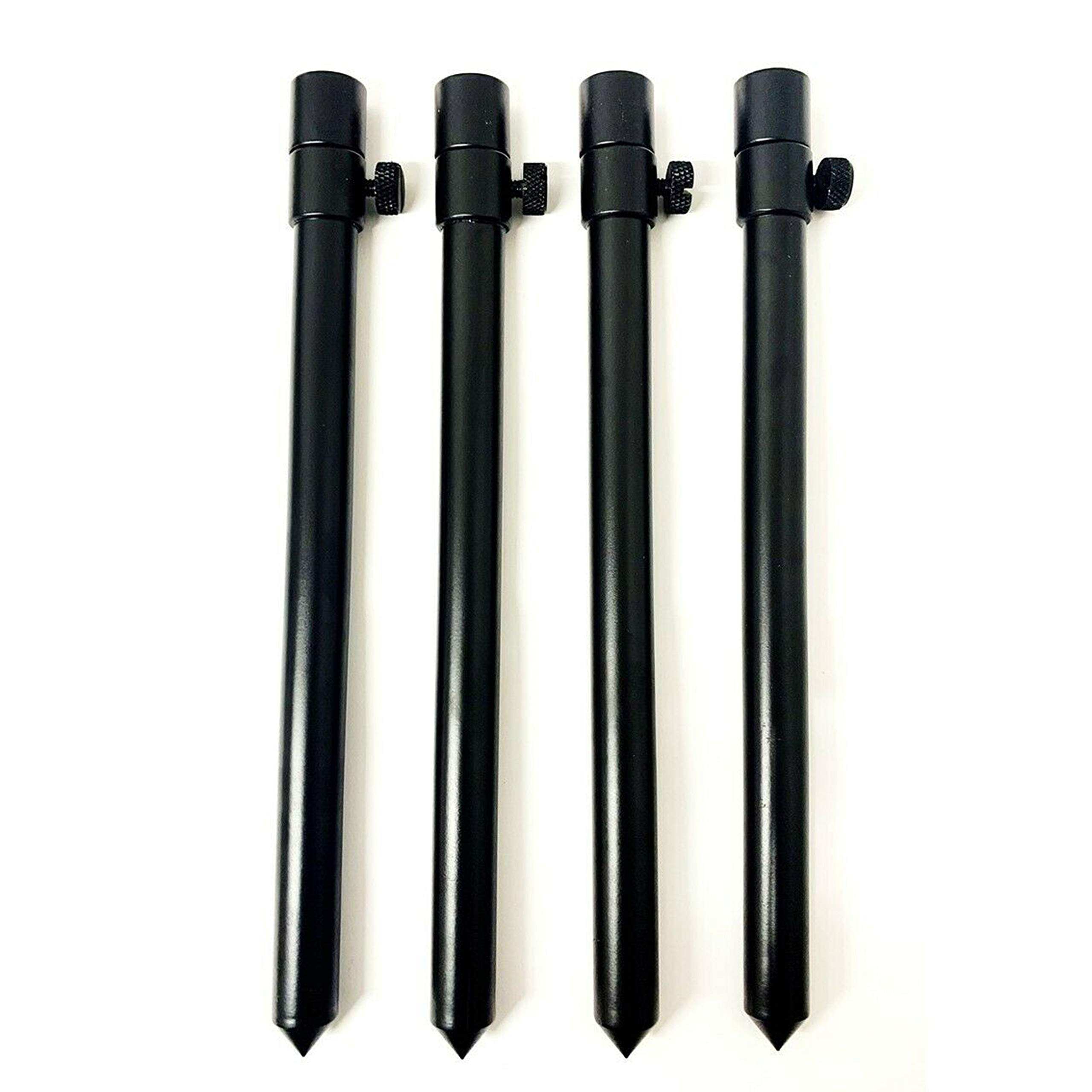 Acedis Black 4 X 30-50Cm Thick 16Mm Carp Coarse Ali Banksticks Bank Sticks Fishing