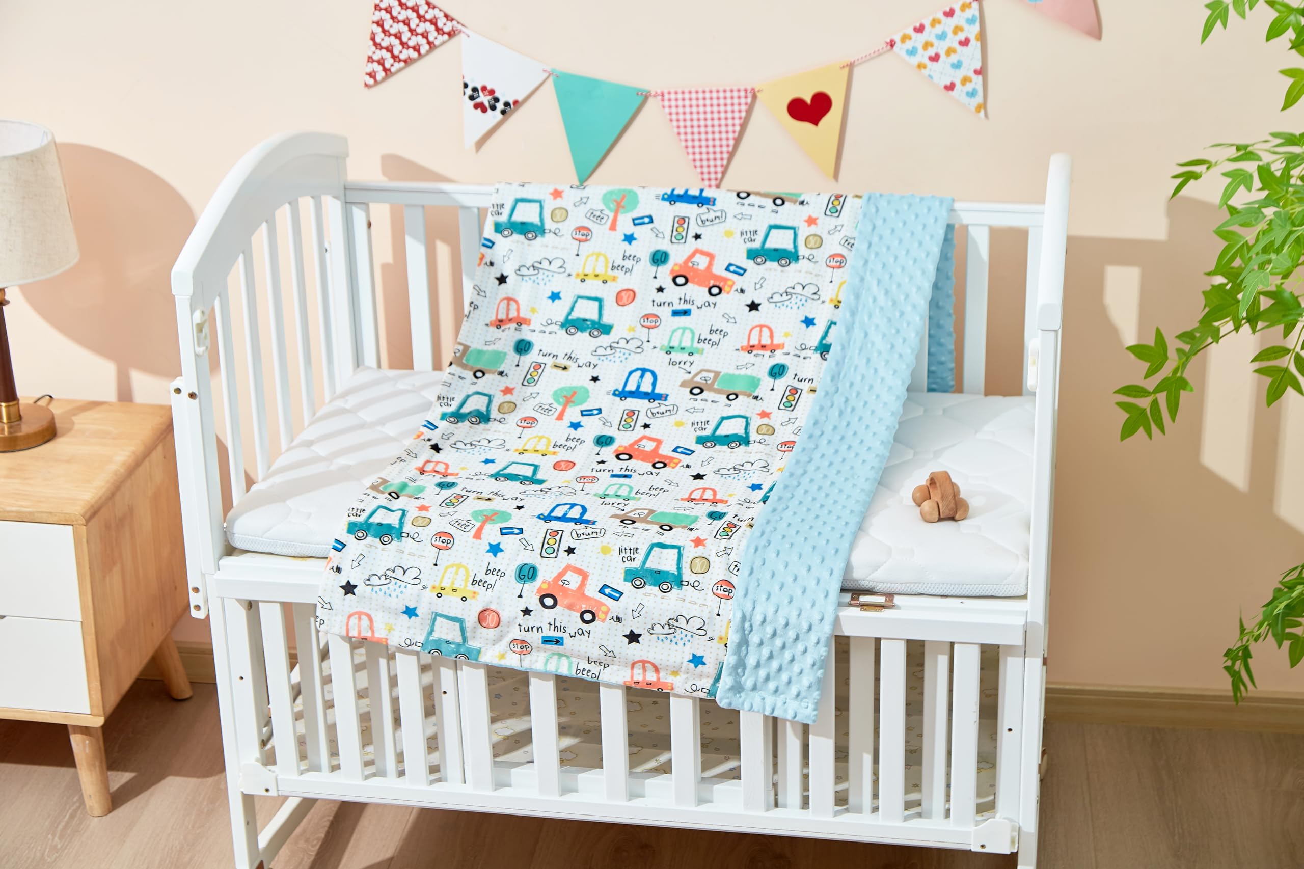 iEvolve Baby Blanket Ultra Soft Double Layer with Dotted Backing Receiving Blankets Toddler Baby Nursery Bed Blankets Shower Gifts(CA,110 * 150cm) - Image 2
