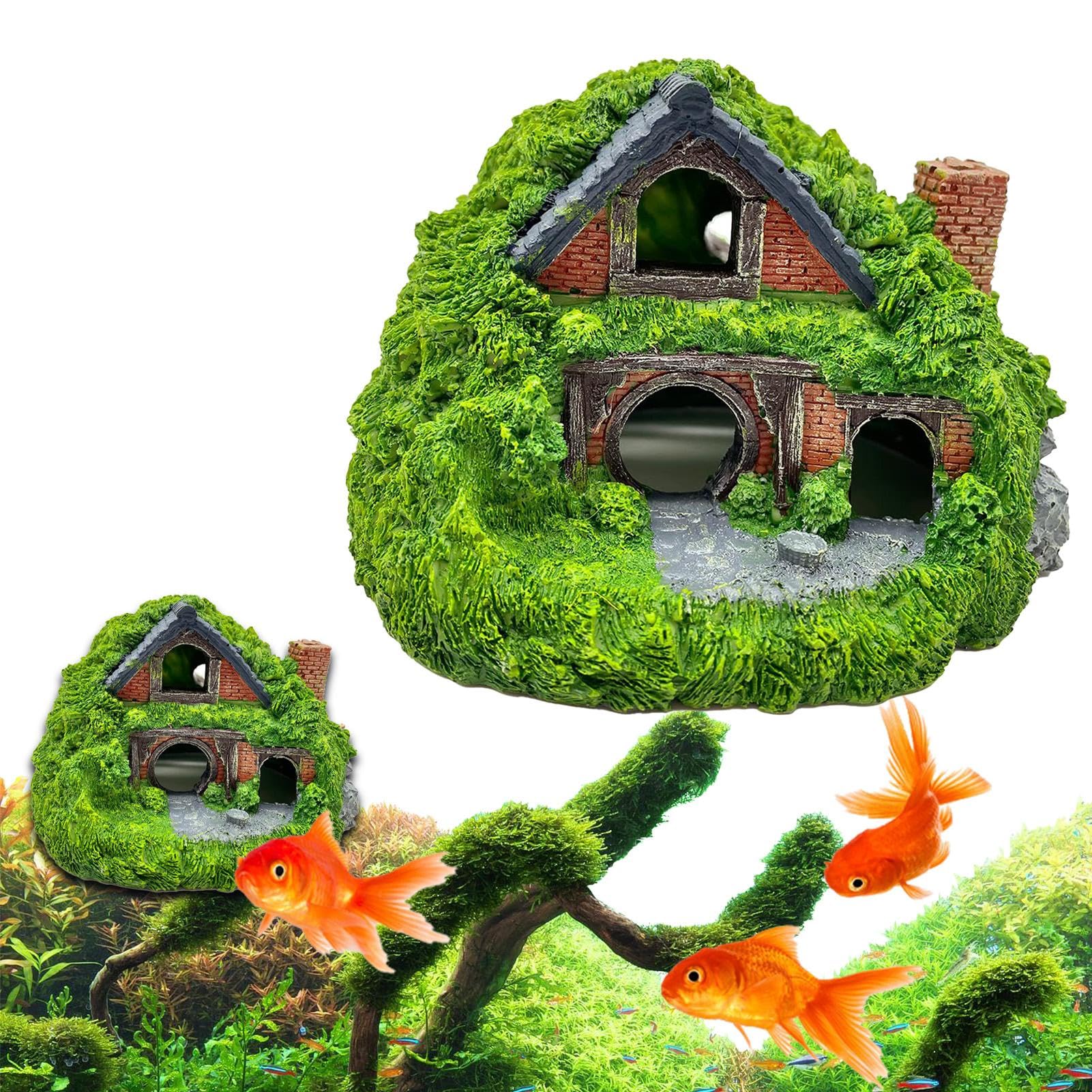 Hugsweet Aquarium Decorations Cave,Resin Cave Ornaments,Fish Tank Decoration Accessories,Small Landscape Room Resin Cave for Aquarium, Fish Tank Decorations