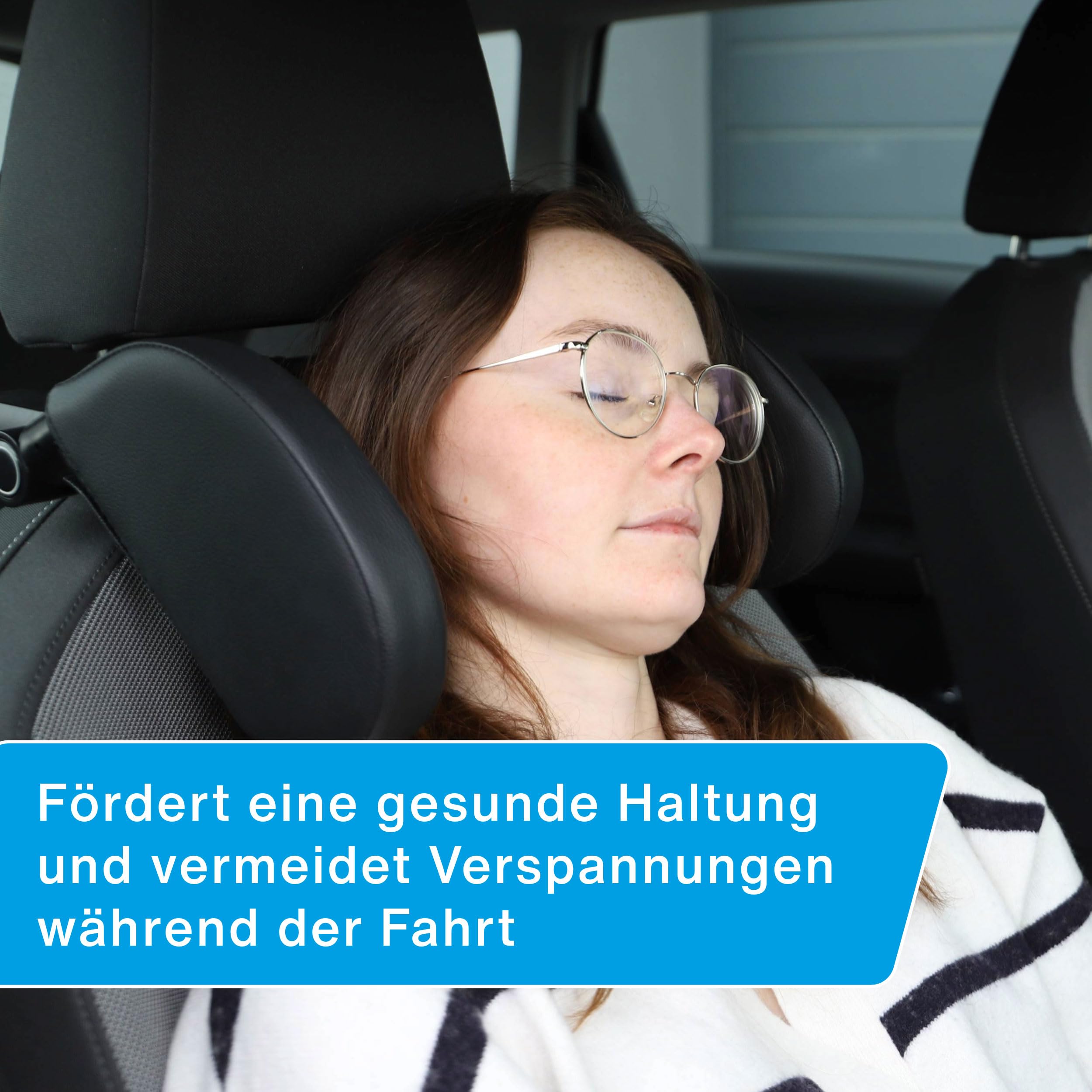 cartrend Appuie-tête Confortable Pliable, pivotant à 180 °, Noir