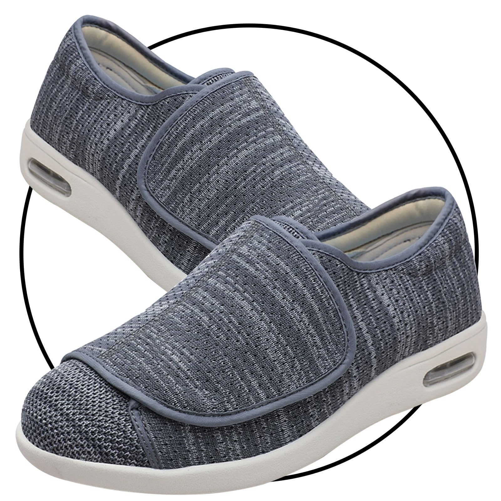 Scarpe Uomo Ortopediche Diabetici per Extra Larghe Casual Mocassino Sneakers per Piedi Gonfi Regolabili per La Neuropatia Dolorosa dei degli Anziani