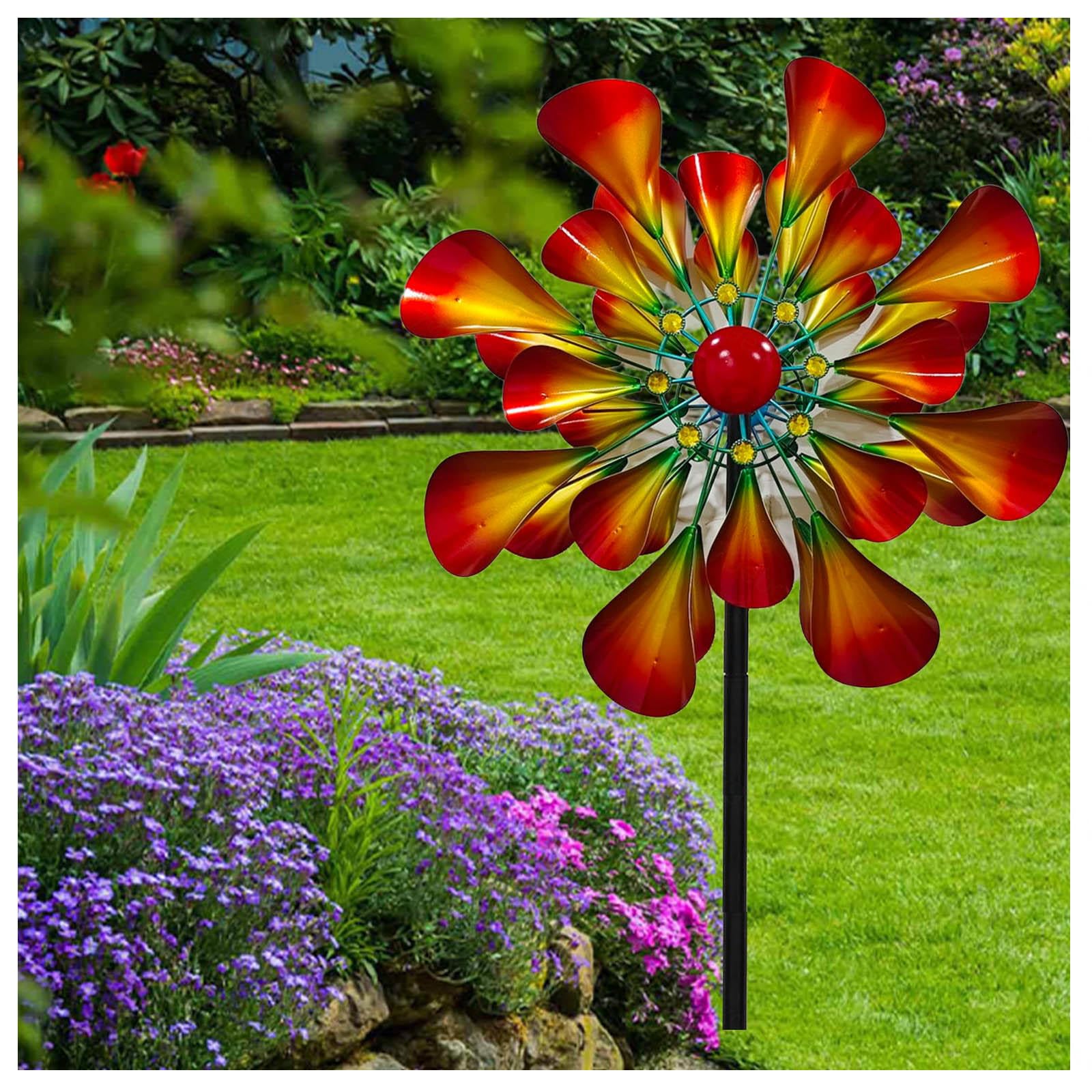 81in Windmills For The Yard, Windmills Kinetic Wind Sculptures with Stake Whirligigs Wind Spinners for Patio,Pathway,Lawn Gifts for Family