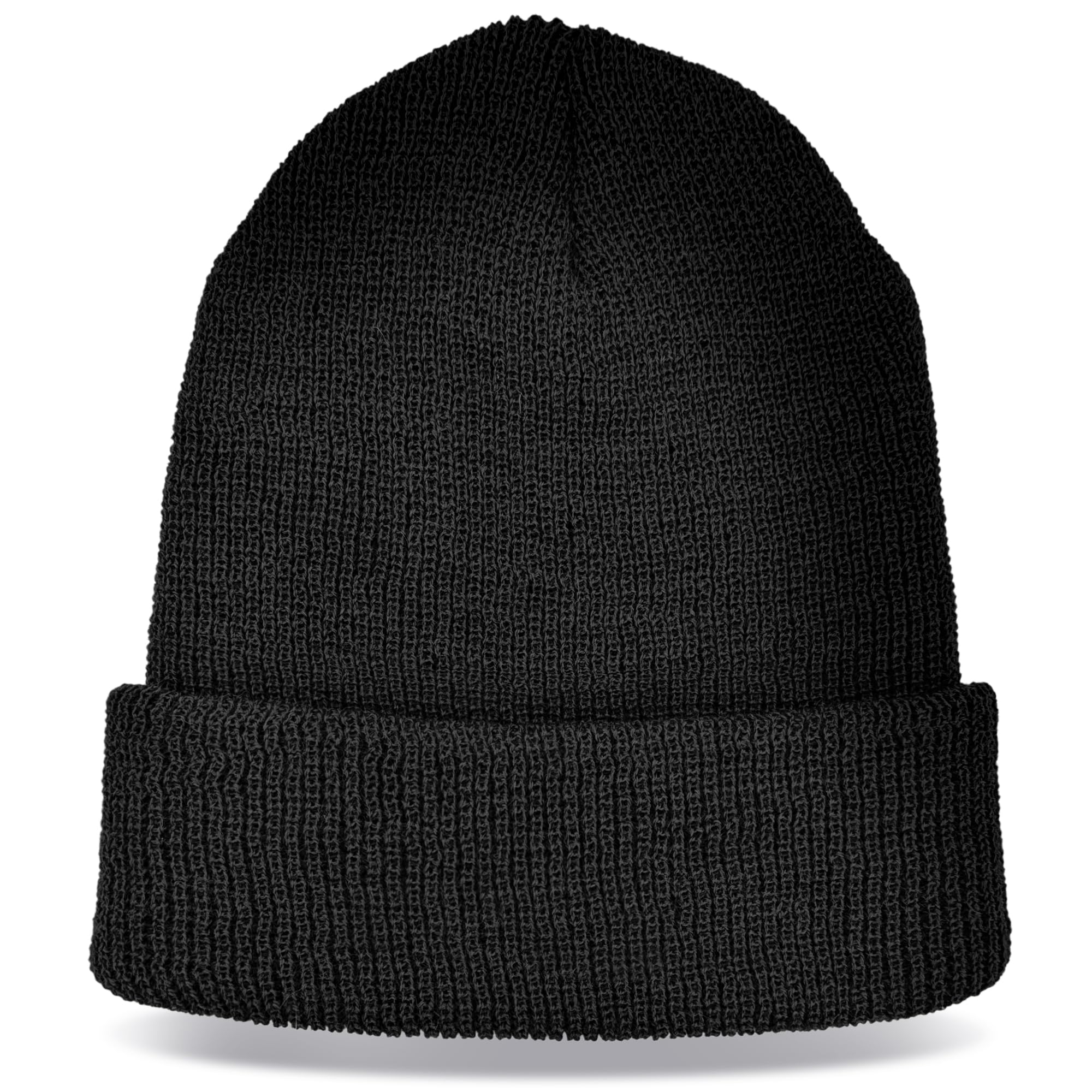 Knit Outdoor 100% Wool GI Watch Cap – Warm Wool Beanie, Winter Hat for Outdoor, Hiking, Skiing & Cold Weather, Made in USA (US, Alpha, One Size, Black)