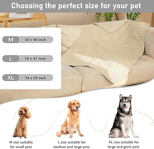 Miniatura 6 de Kritter Planet Funda antideslizante para sofá para mascotas, funda impermeable para cama de perro, lavable y protector de muebles para perros y gatos