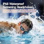 Esonstyle Swimming Headphones Bluetooth 6.0 - IP68 Waterproof Earphones Built-in 8GB MP3, Open Ear Running Earphones, Bone Conduction Underwater Headphones for Swimming Surfing Cycling