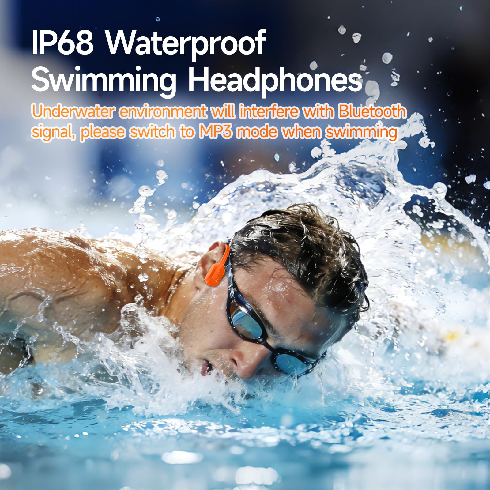 Esonstyle IP68 Waterproof Swimming Headphones Bluetooth 6.0 - Dettaglio