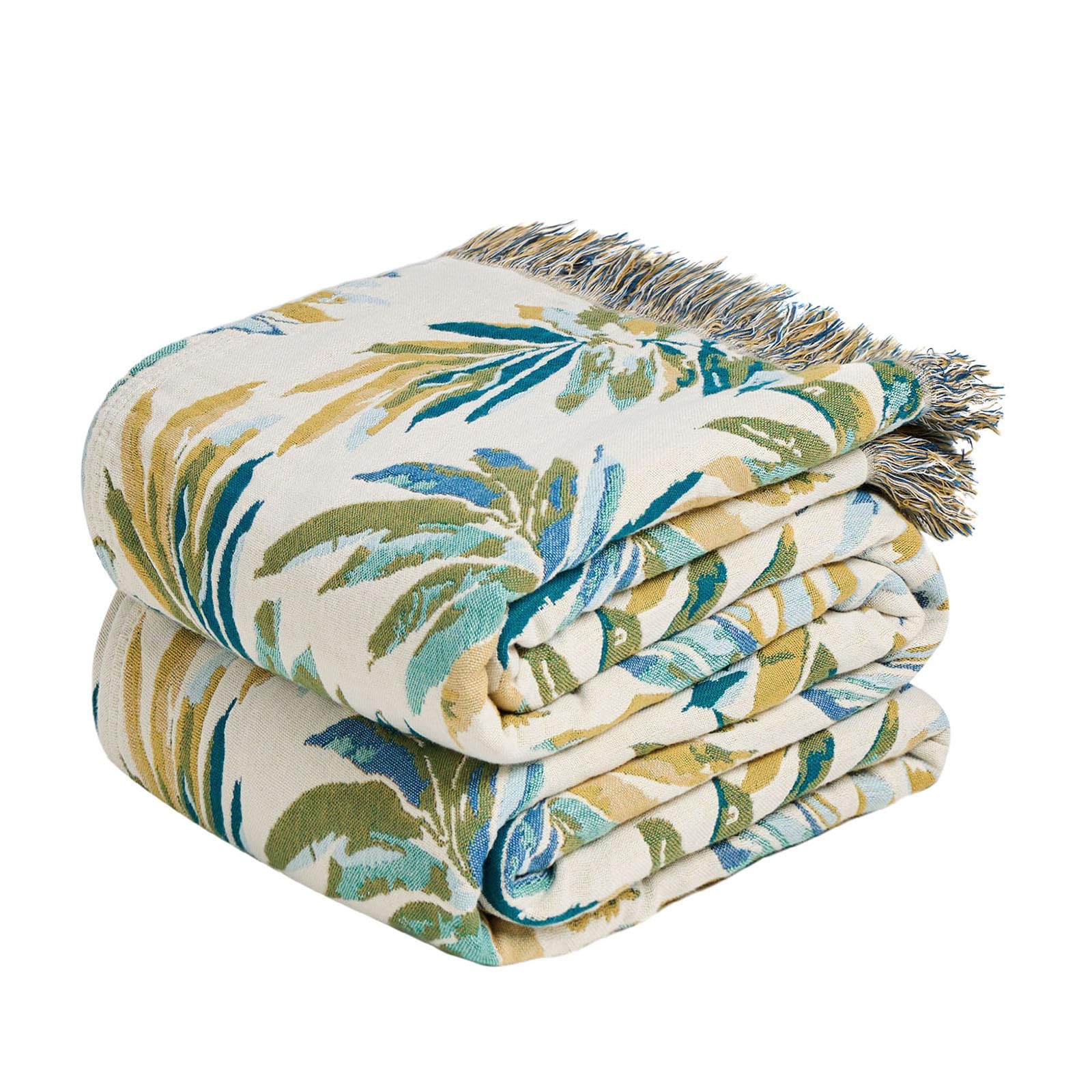 LUTBM Boho Throw Blanket for Bed 60"x80", All Season Cotton Couch Blankets