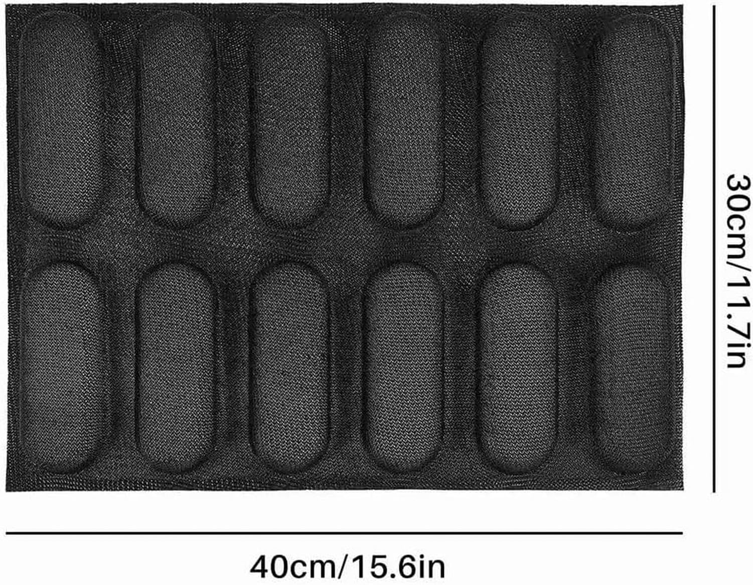 Molde de Silicona Antiadherente para Pan y Salchichas, 4/5/12 cavidades, USA para Hornear Pan, opción Negra de 12 moldes, Set, Orange, 4-Grid