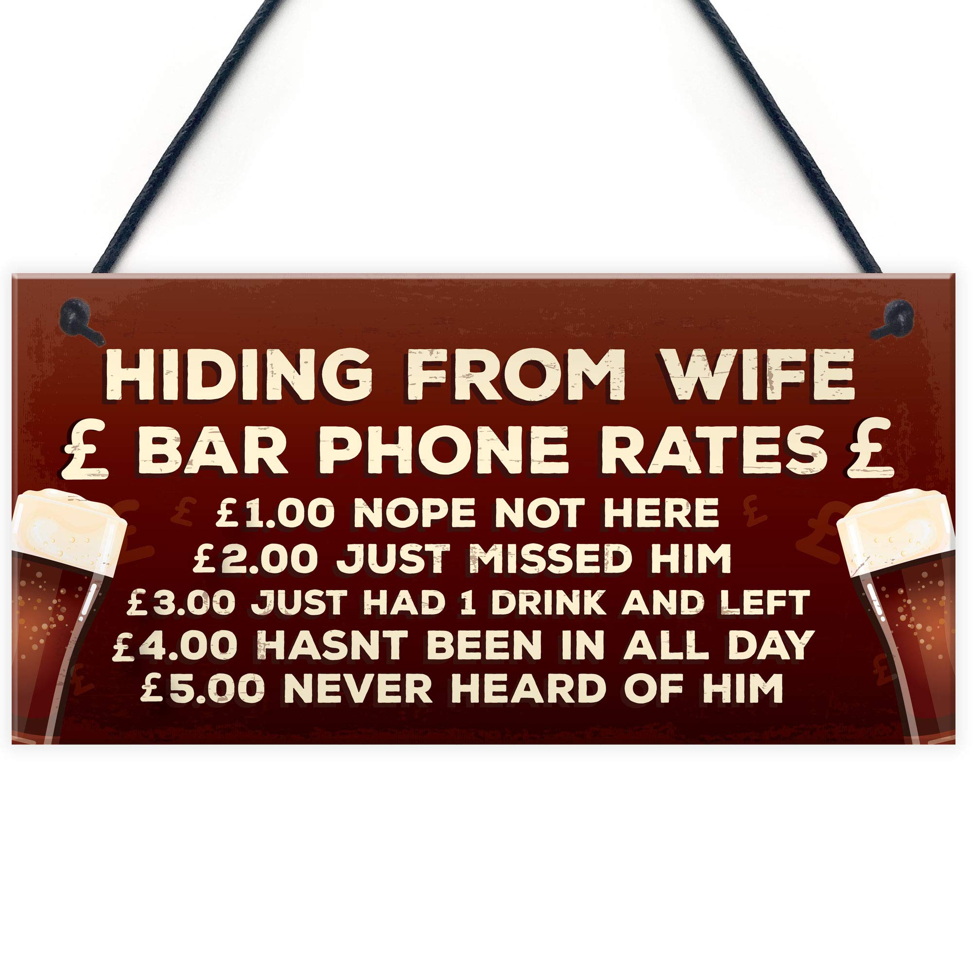 Red Ocean Funny Alcohol Sign Vodka Gin Beer Gifts Man Cave Home Bar Pub Wife Gift Plaque