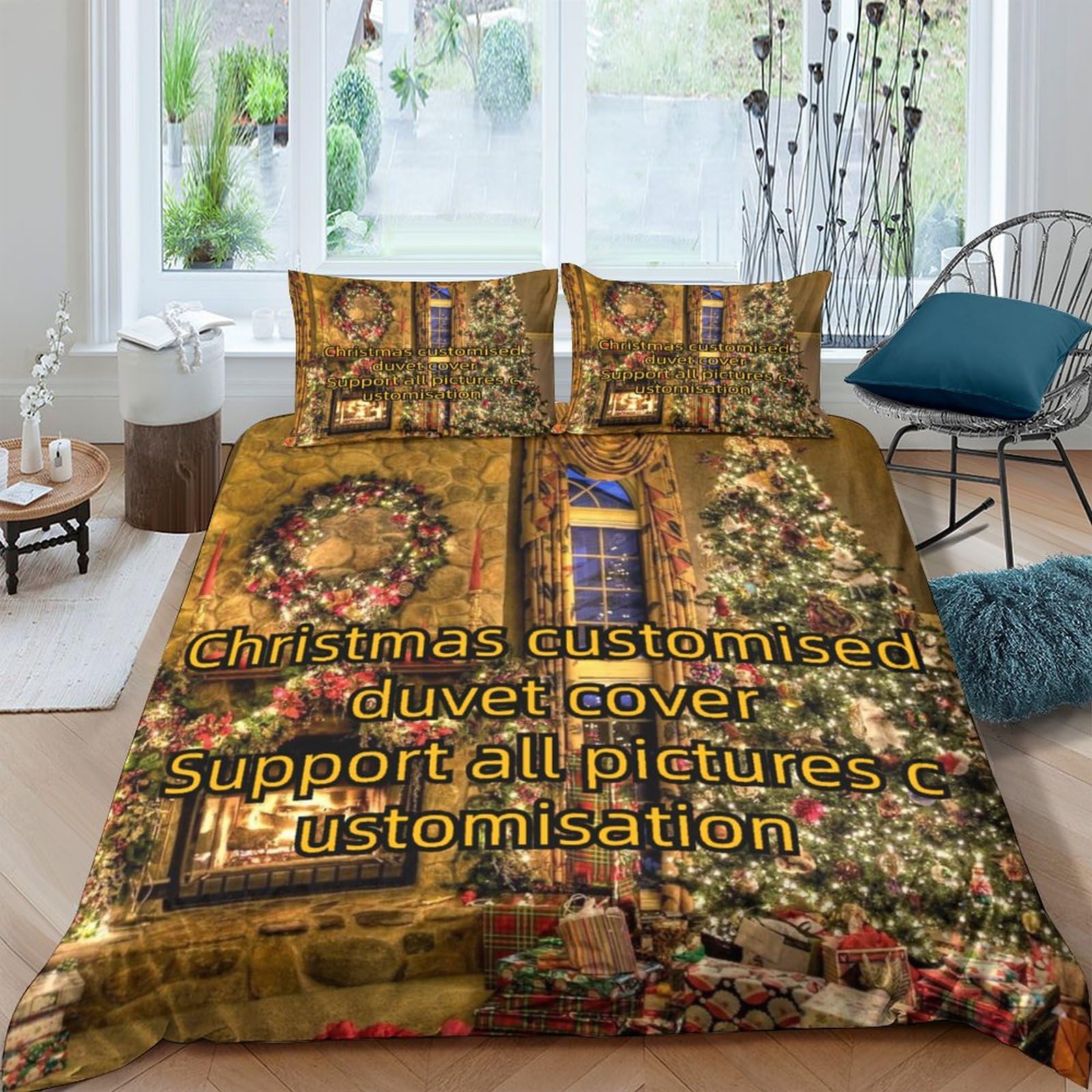 Housses de couettes de Noël personnalisées pour chambre festive