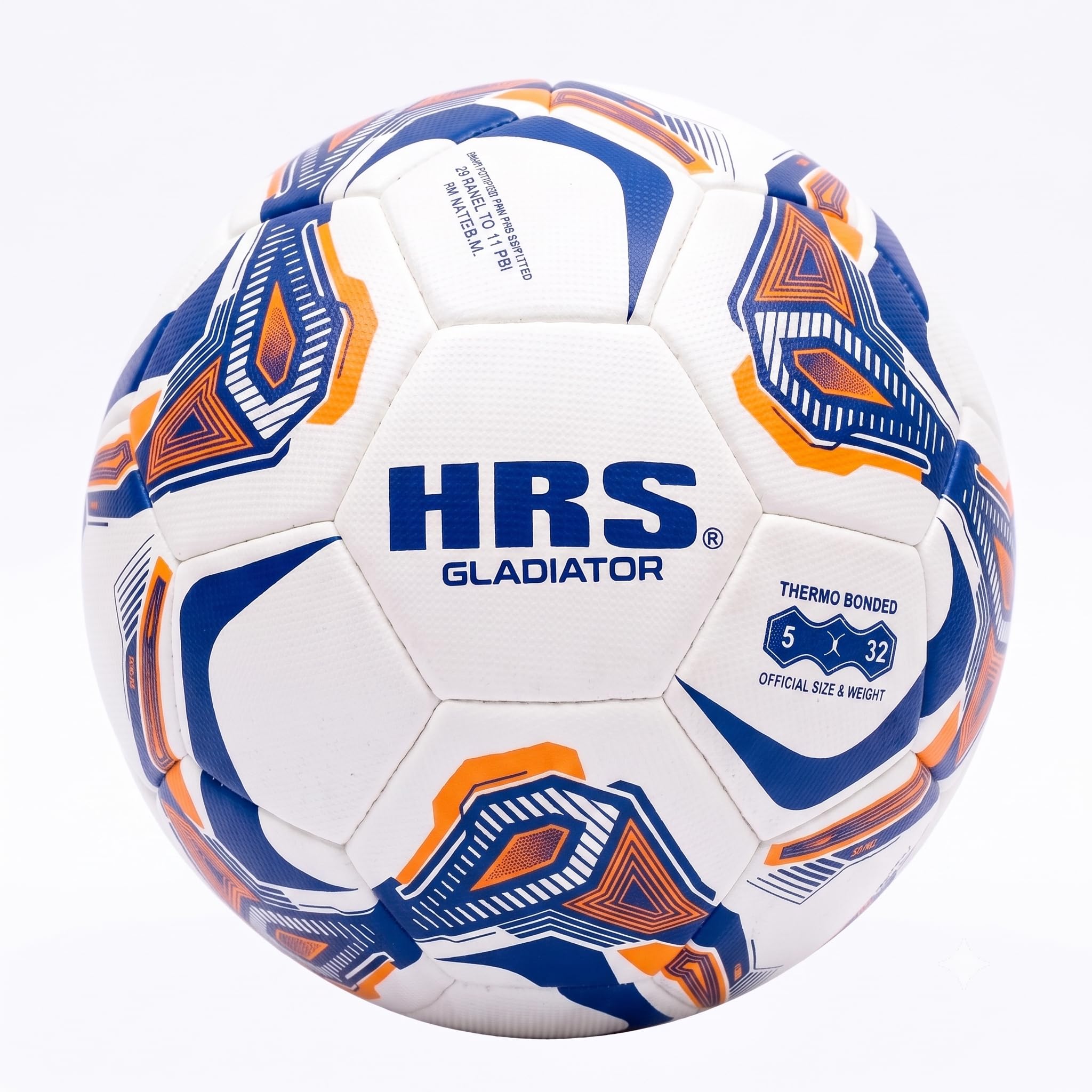 HRS Gladiator Thermo Bonded PU Football - Size 5 Official Match Ball | 32 Panel Seamless High-Bounce Outdoor & Turf Football for Men, Adults & Professional Training (Pack of 1)-image-48