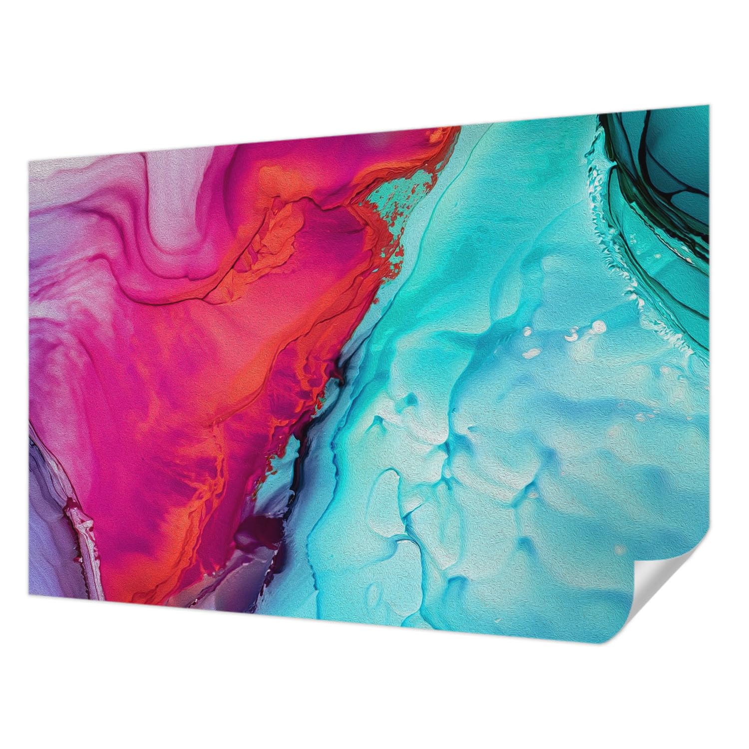 Papel tapiz autoadhesivo ola colorida de 152x104 cm fotográfico moderno para pared