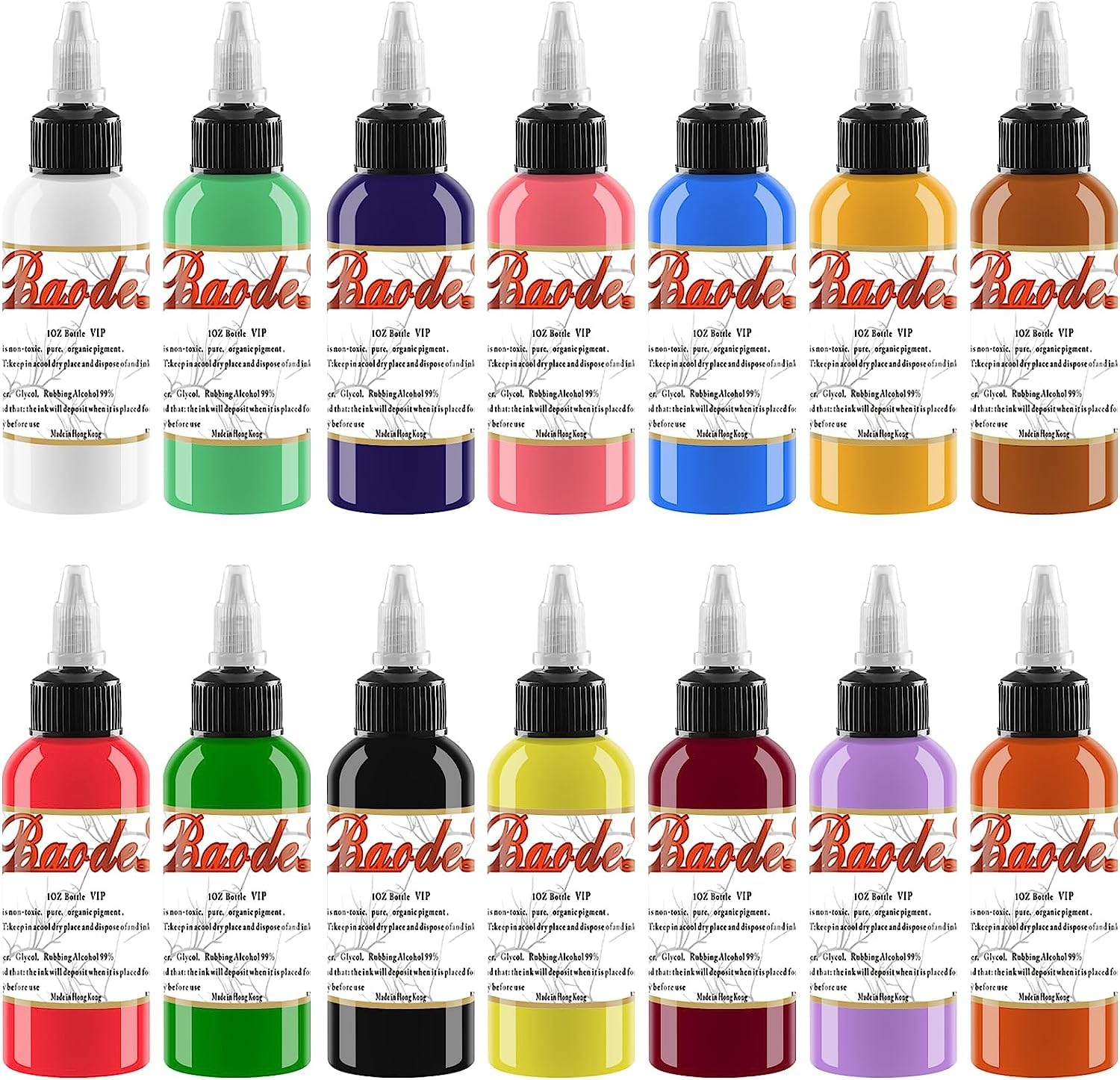 Tattoo Ink Set, Professional Grade, Assorted Colours Tattoo Ink Black，Tattoo Supplies，Tattoo Ink Set，Tattoo，Black Ink，Tattoo Practice Skin，Tattoo Skin Tattoo Ink，Black Tattoo Ink