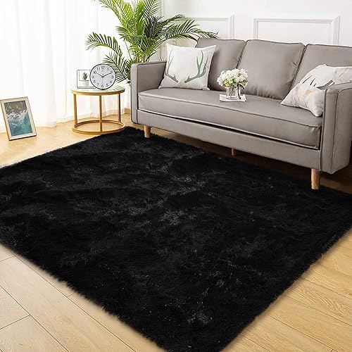 COZYLOOM Alfombra de área de pelo, extra cómoda, de pelo alto, para entrada, antideslizante, peluda, para interiores, sala de estar, dormitorio,