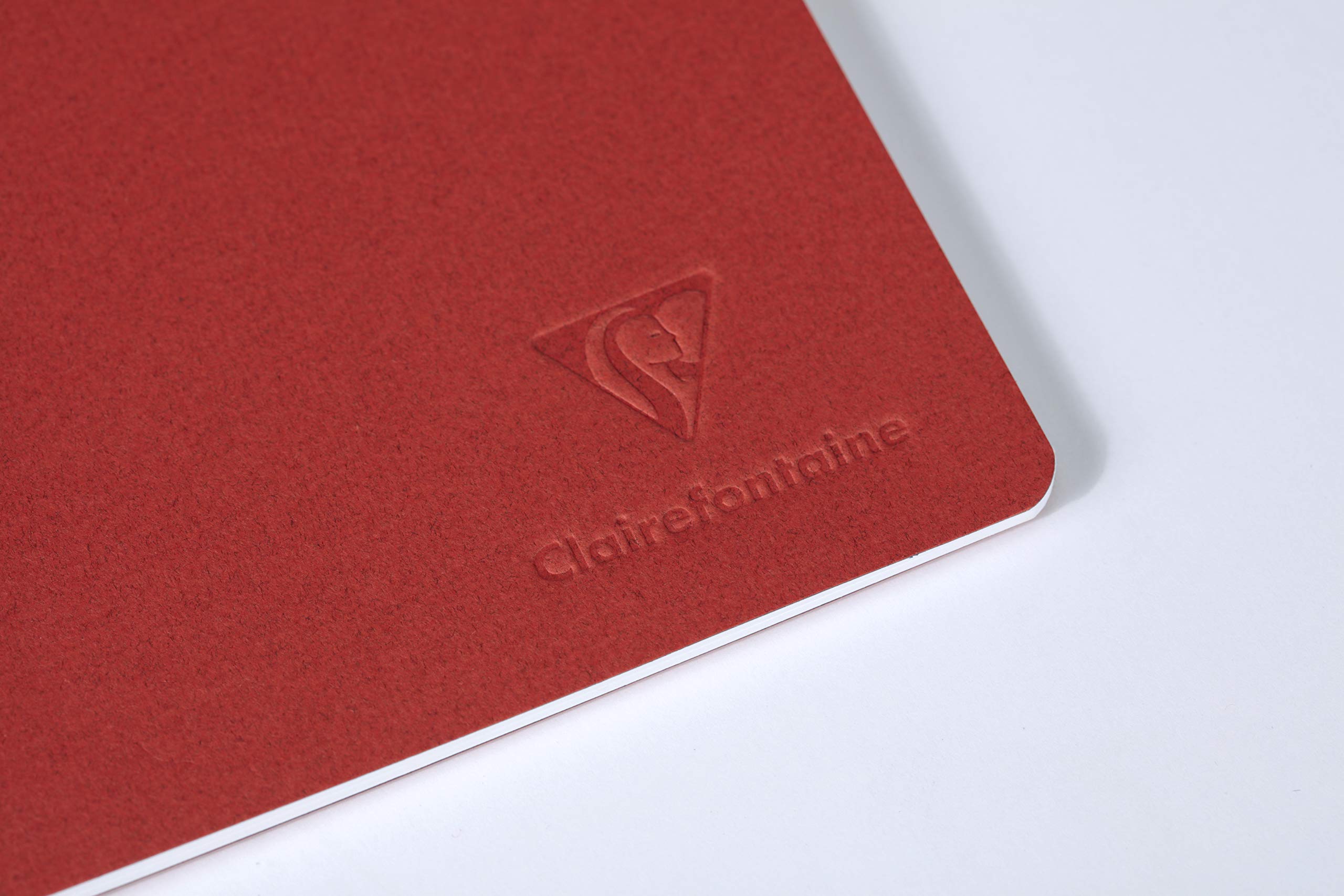 Clairefontaine 115658C - notes z Ingresem, szyty, przeszycia nitką, 96 stron, 10,5 x 14,8 cm, w linie, 90 g, okładka z papieru czerpanego, kolor losowy