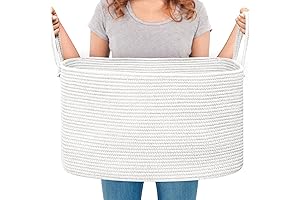 Large Wicker Storage Basket with Handle