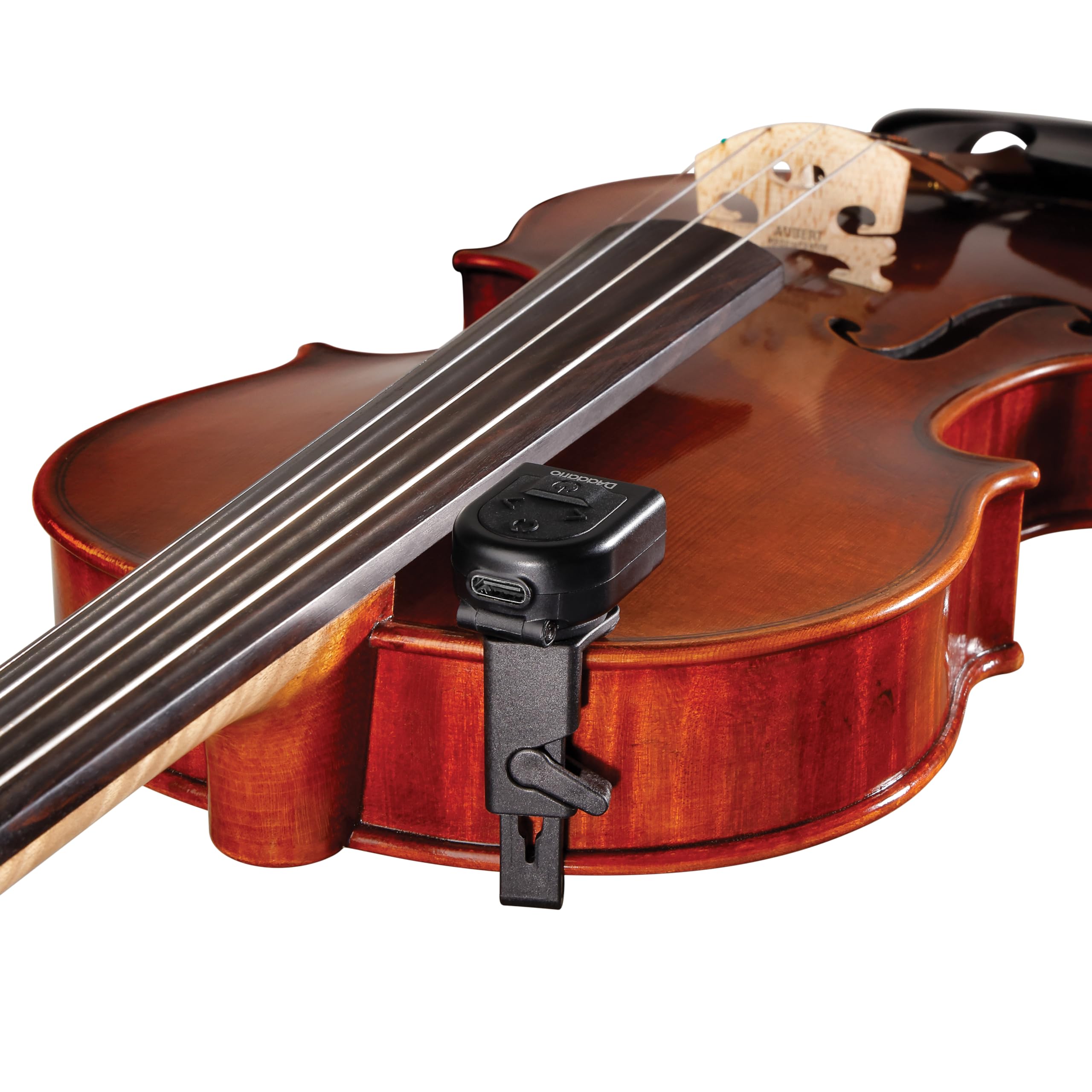 Accordeur de violon rechargeable D'Addario Micro - Accordeur à pince pour violons - Écran couleur - Accordage rapide et précis