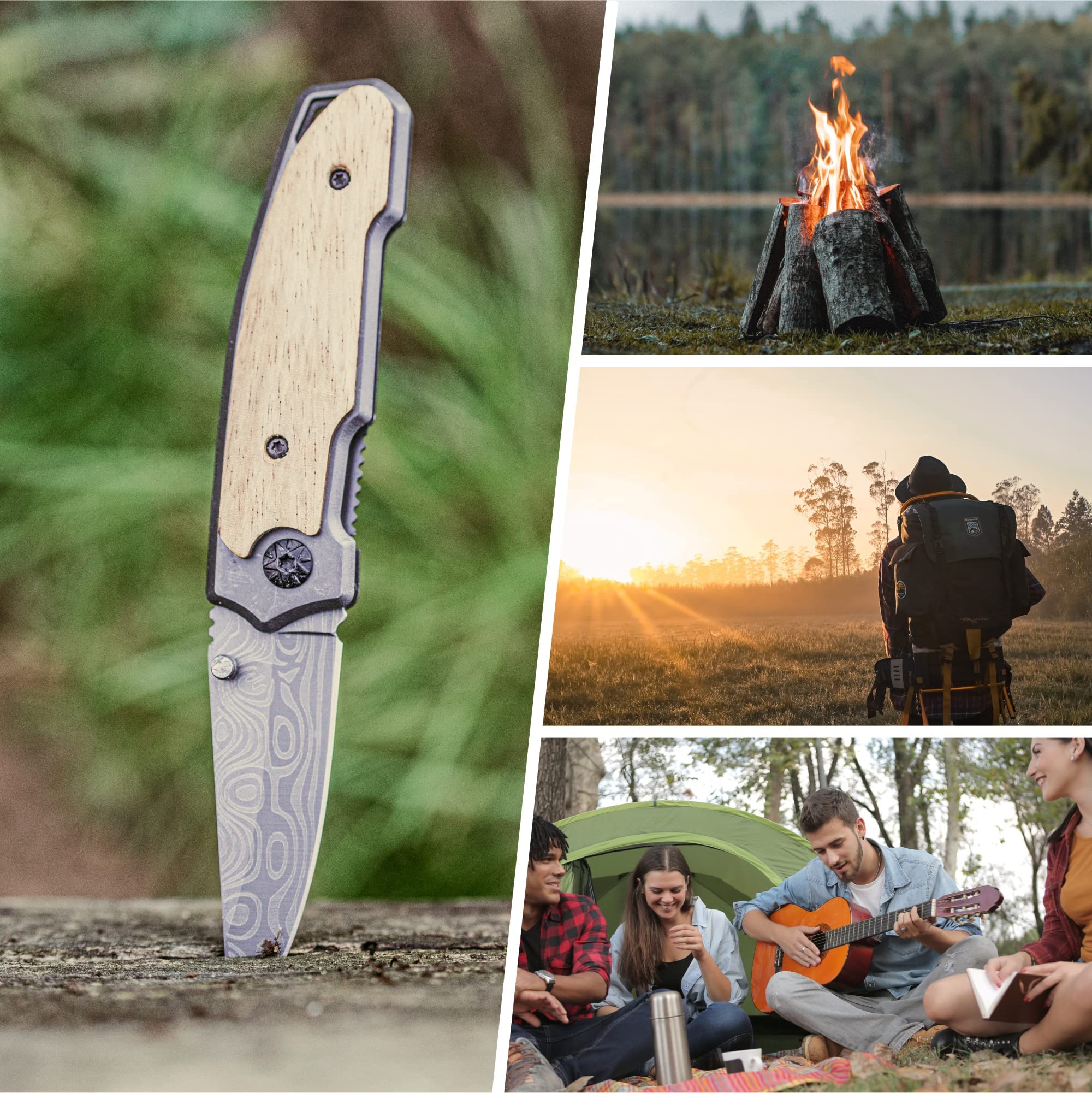 Kit Outdoor Compact – Accessoires de Camping et Randonnée – Outils Utilitaires Multifonctions