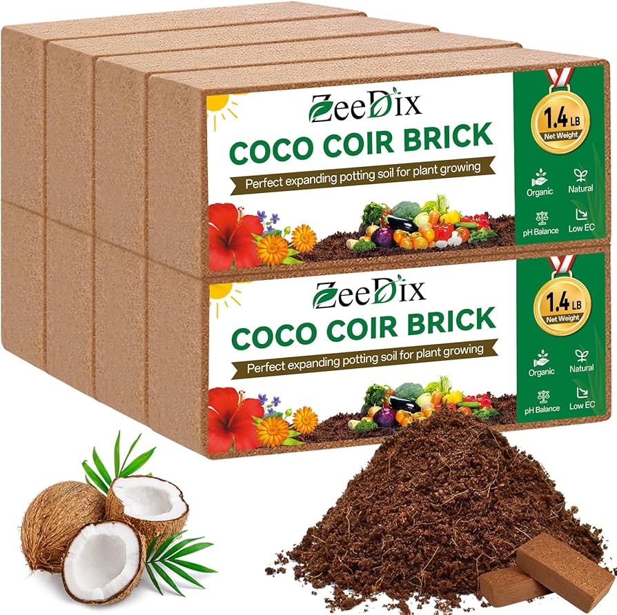 Amazon.com : ZeeDix 8 Pack Coco Coir Brick (11.2lbs), 100% Organic