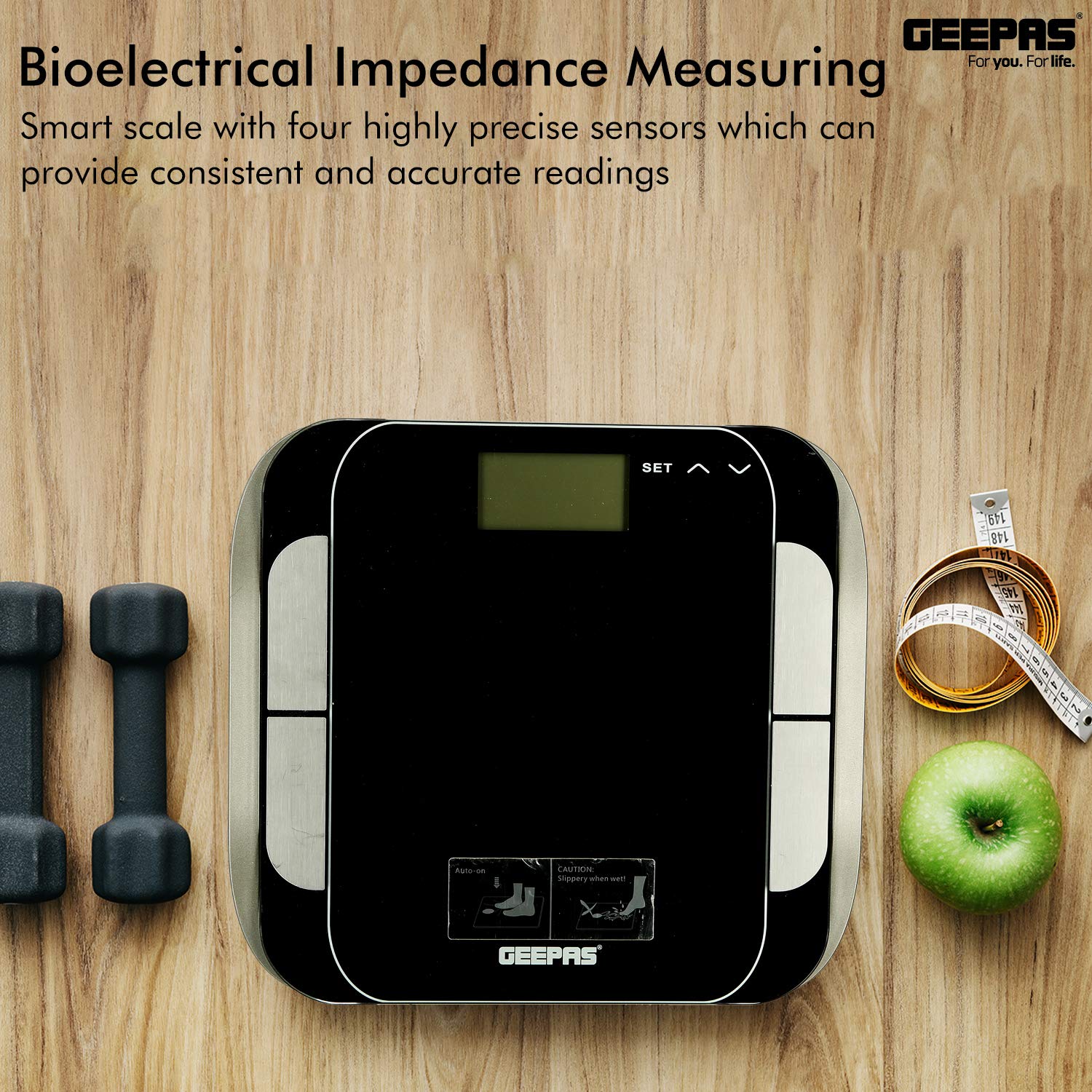 Geepas High Precision Body Fat Scales Digital Weight Bathroom Scales