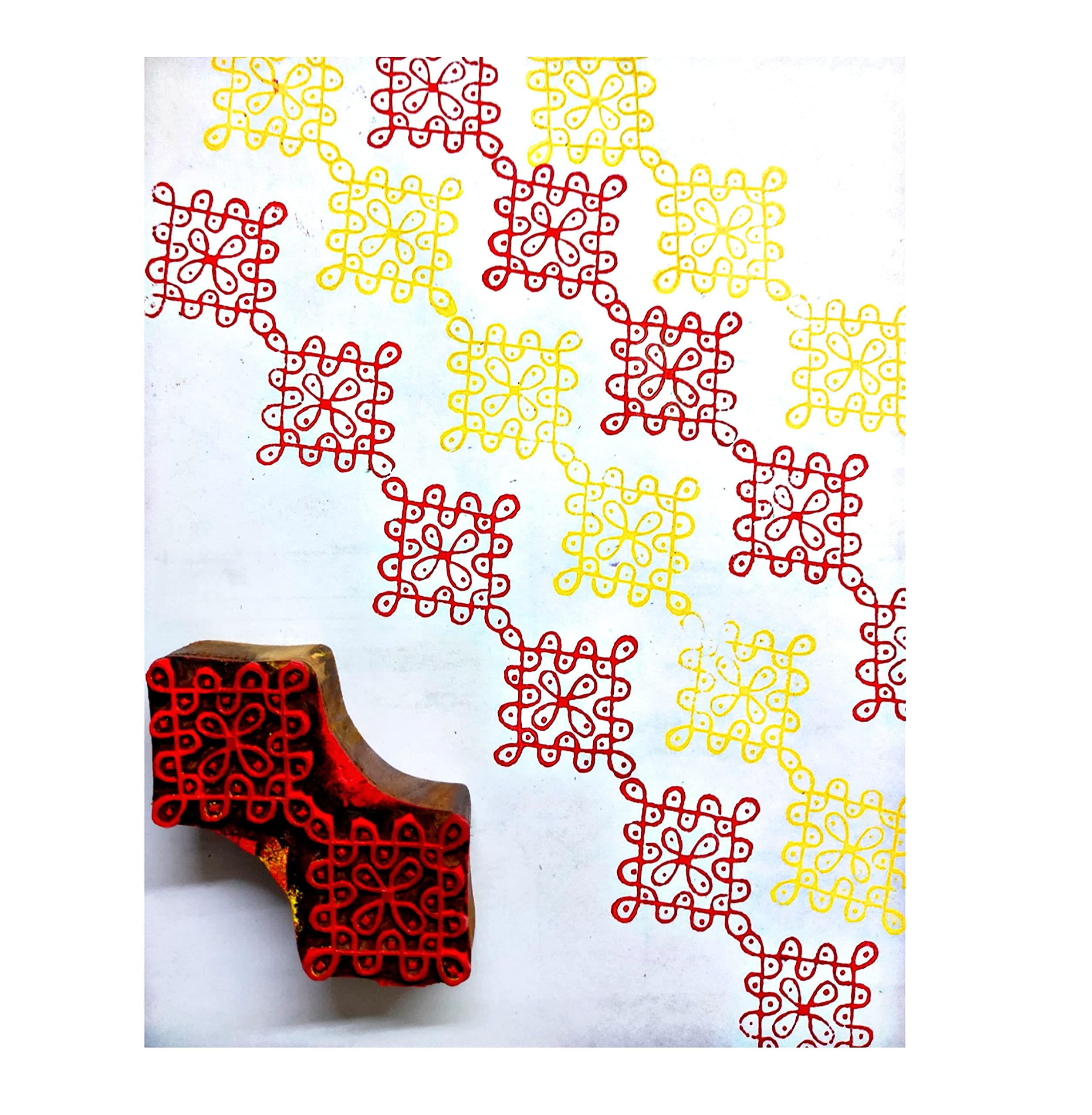 A.blocks Arts Hand Made Wooden Floral Printing New Rangoli Block Stamp, 4 inch (B084V8XCTX) Amazon Price History, Amazon Price Tracker