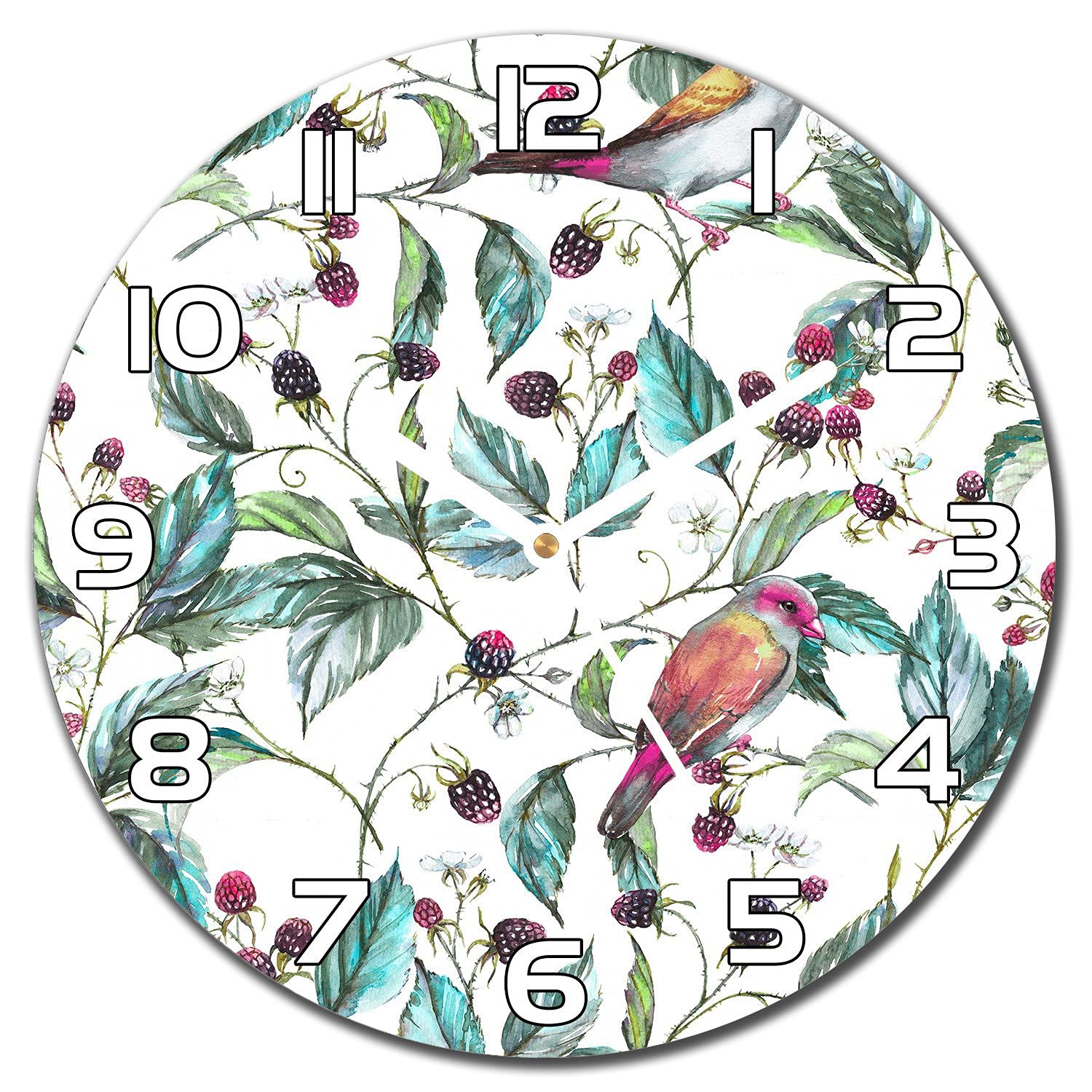 Horloge en verre silencieuse oiseau vintage apaise le salon