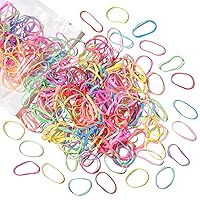 Vista 10 de Teenitor - Bandas elásticas para el cabello negras, 300 unidades de bandas de goma para el cabello, bandas elásticas suaves