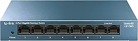 TP-Link LS108G - Switch 8 portas (10/100/1000) Switch Gigabit Ethernet, caixa metálica, ultraleve com super dissipação de calor, economia de energia, silencioso, sem configuração