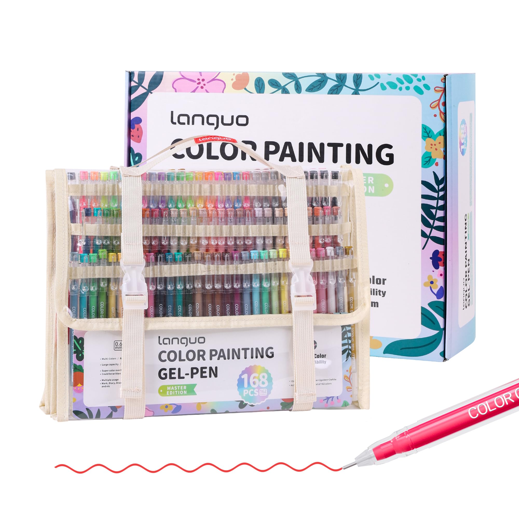 Stylos à encre gel pour coloriage - 168 pièces/162 couleurs