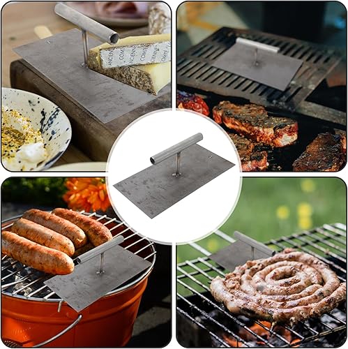 Miniatura 5 de Placa de barbacoa Molde de hierro forjado Prensa de tocino Pequeño Trampolín Almohadilla de seguridad Molde de hamburguesa Molde de hamburguesa