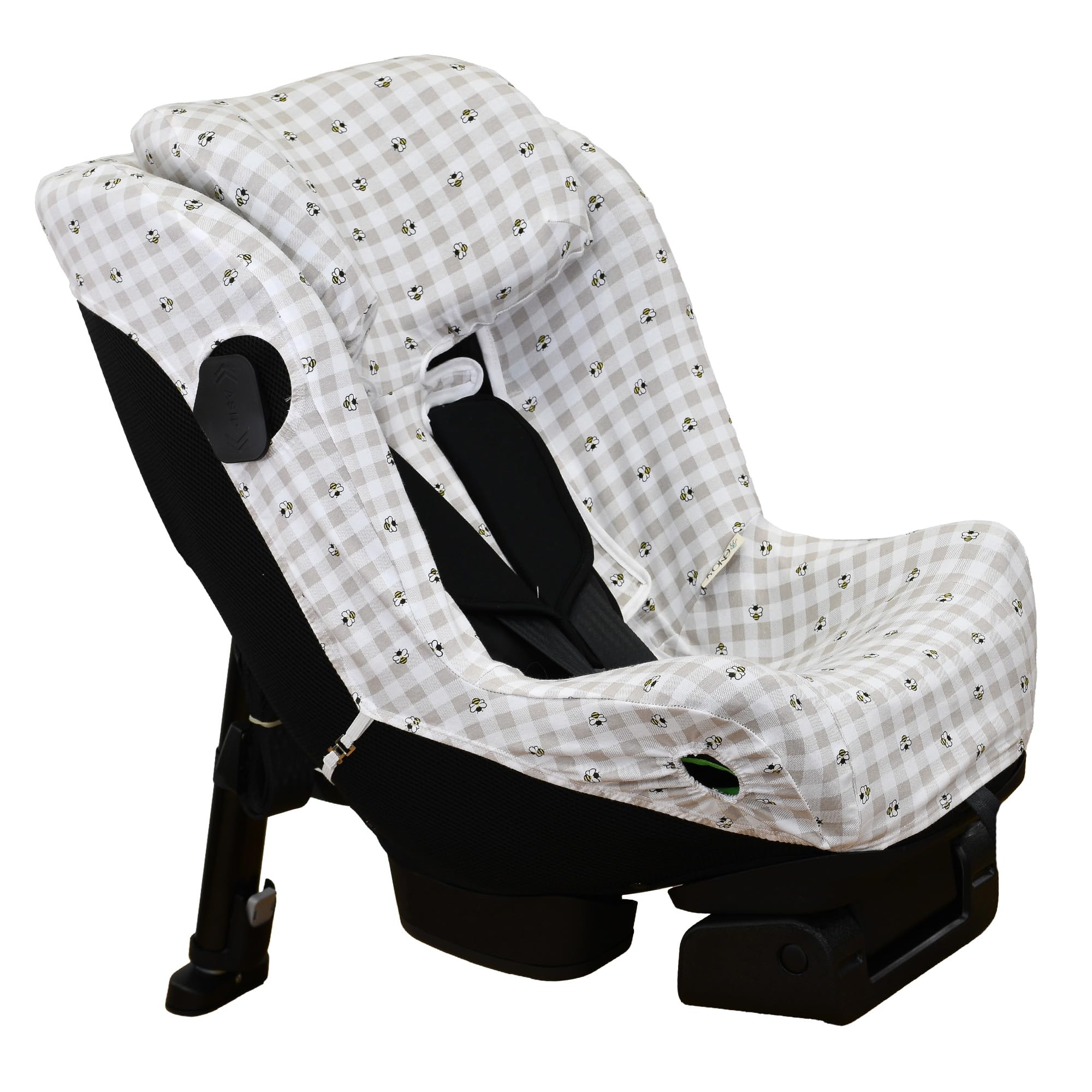 JYOKO Funda para Silla Compatible con Axkid Minikid 4, 4 Pro, Minikid MAX, Movekid y Move en Algodón Orgánico Suave y Transpirable para máximo Confort de tu bebé (Picnic Vichy)