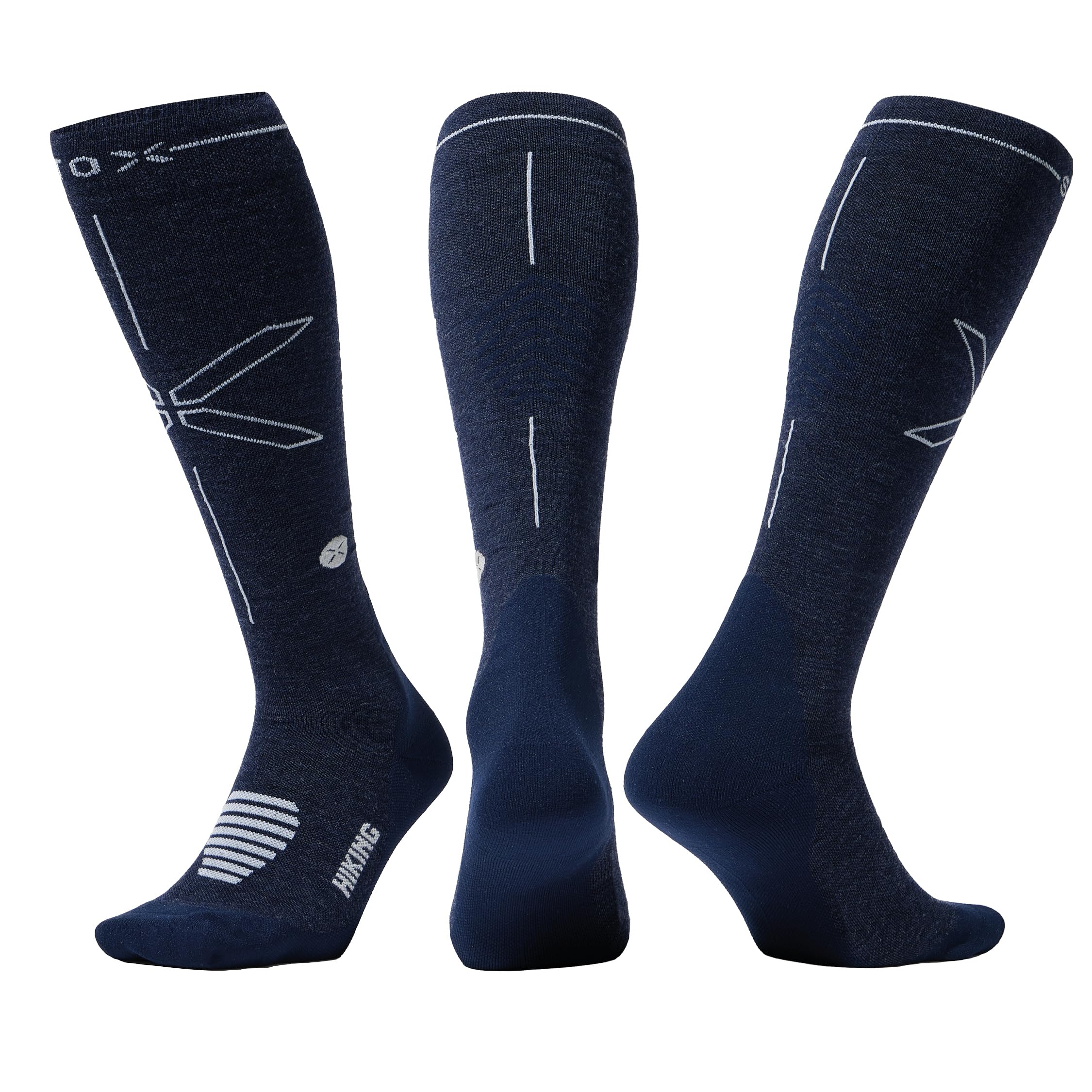 STOX Energy Socks Merino Wandersocken Herren, Kompressionsstrümpfe, Outdoor Socken, Compression Socks Men, Merinowolle Kniestrümpfe, Stützstrümpfe, Kompressionssocken Trekking