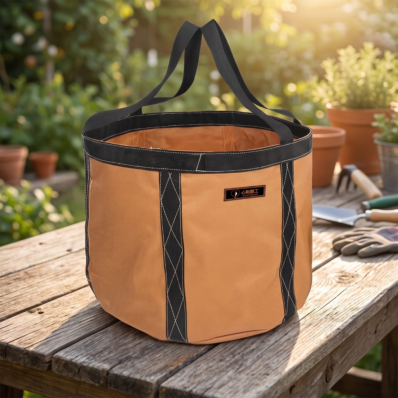 LOVIVER Borsa in ssuto Oxford Organizzato | Struttura Rigida Auton, Borsa Attrezzi con Manici, Resisn all'Usura, per Giardino, Giardinieri, 35x30cm