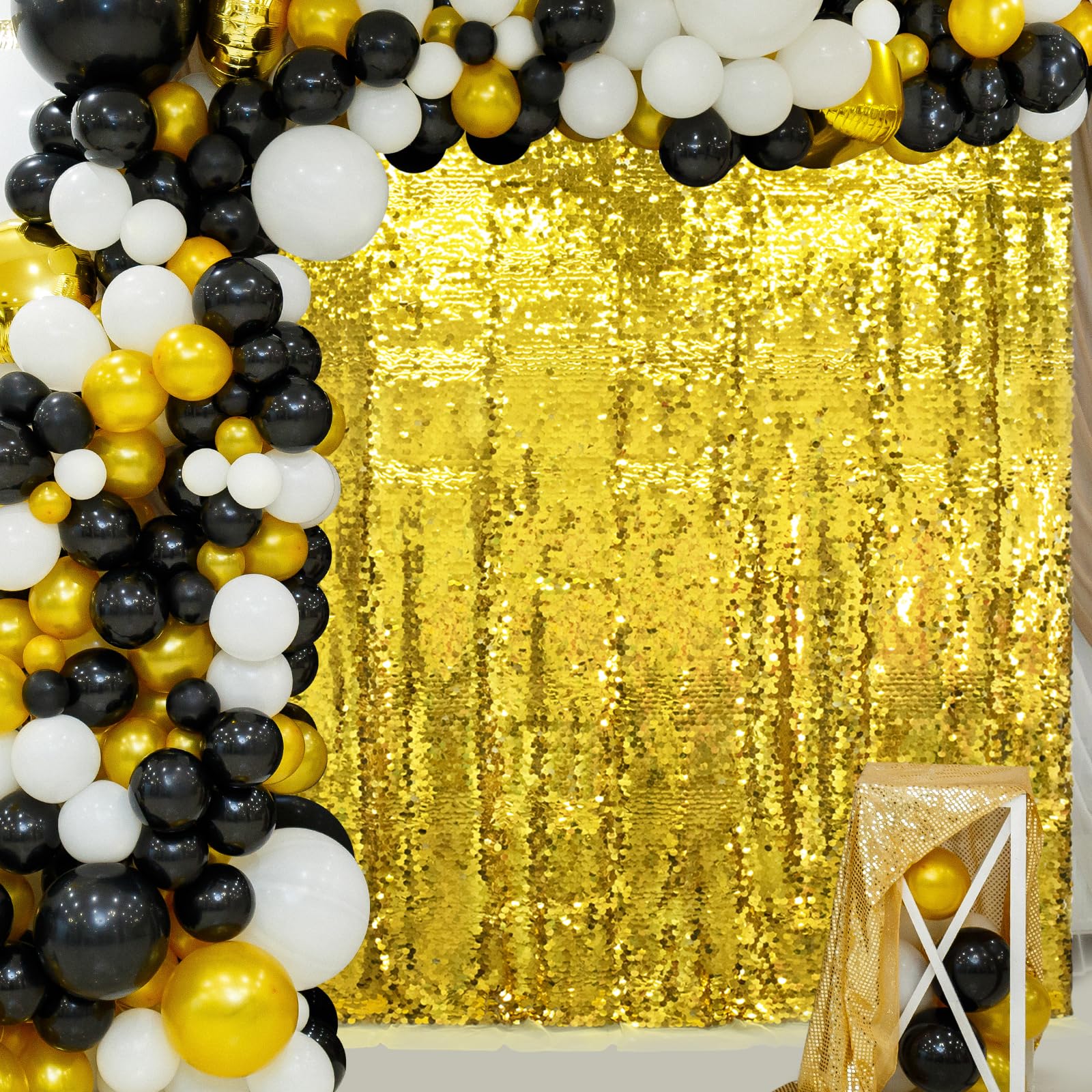 Sfondo da parete con paillettes dorate luccicanti sfondo glitter tenda per decorazioni per feste di compleanno matrimonio sfondo fotografico scintillante