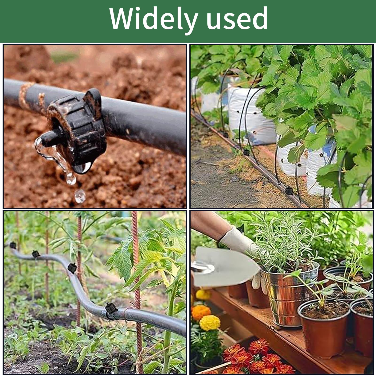 Émetteur d'irrigation Goutte à Goutte, 100 pièces 4L émetteurs Goutte à Goutte à Compensation de Pression buse de goutteur d'irrigation détachable pour Tuyau 4/7