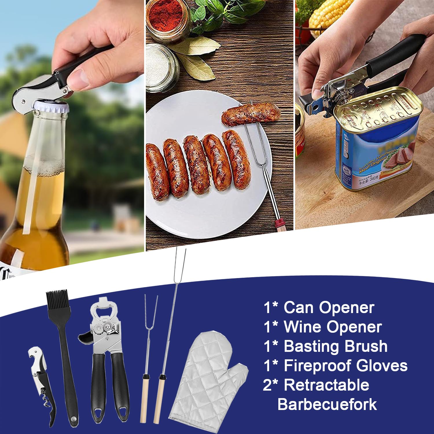36 Pièces Ustensiles de Cuisine de Camping,Ensemble de Vaisselle,Accessoires de Camping,Ensemble de Couverts Portables Complet pour ActivitéS en Plein Air, Pique-Nique et Barbecues