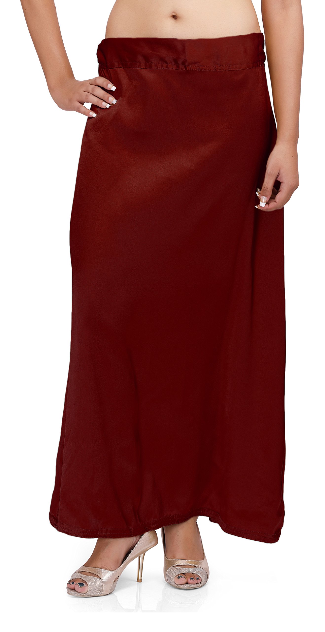 Women's Satin Petticoat (Maroon, 52)-image-13