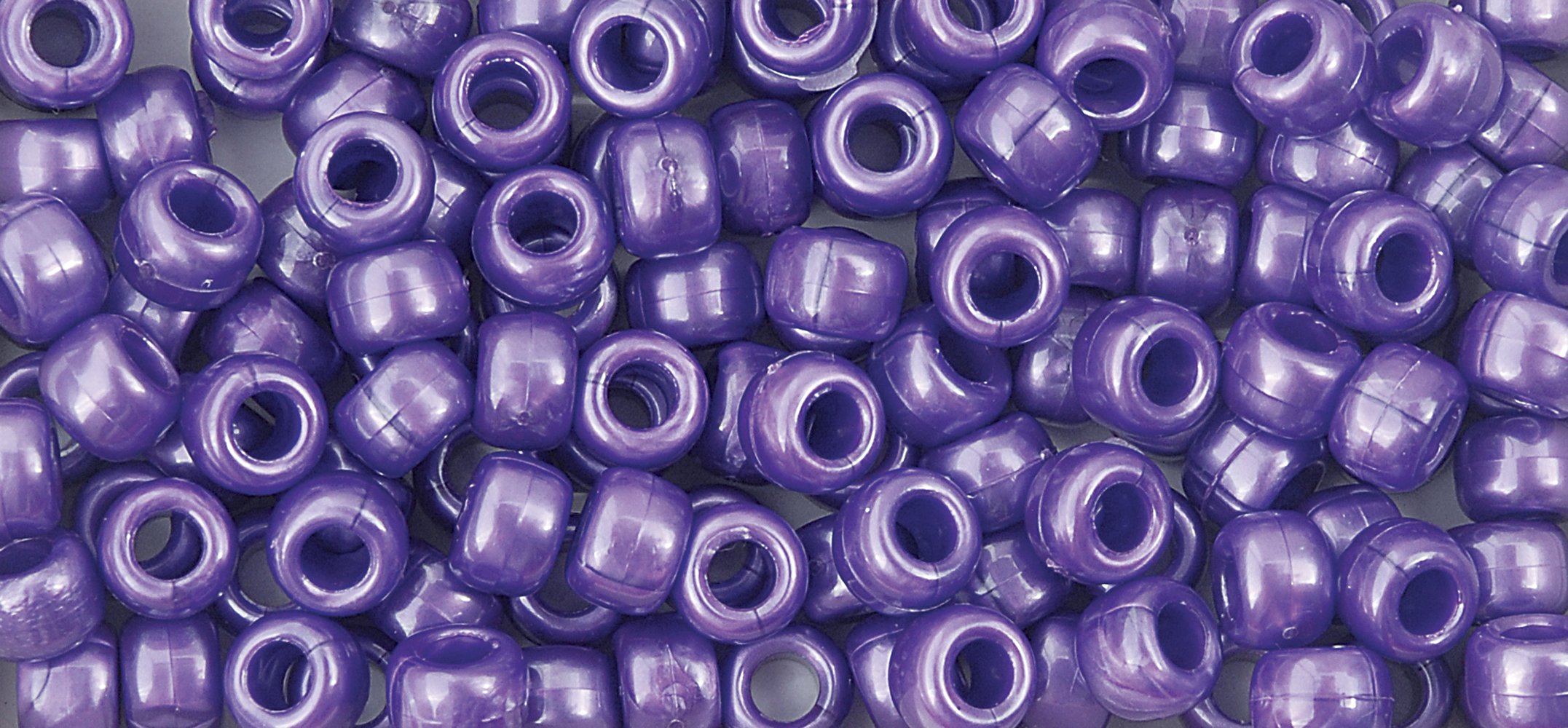 The Beadery 6 by 9mm Barrel Pony Bead in Dark Purple Pearl, 900-Piece, Small