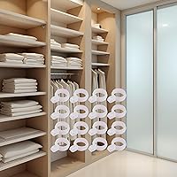 Vista 3 de 50 ganchos de plástico blanco a prueba de viento para colgar ropa, gancho con hebilla, ganchos para colgar la ropa, herramienta para colgar barra