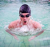 Vista 7 de The Friendly Swede Gorros de natación para mujeres y hombres, gorras de natación de silicona para cabello medio y largo; impermeables y mantienen