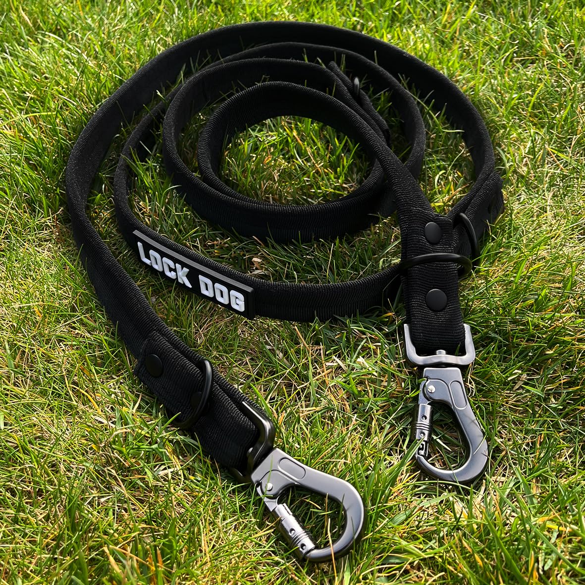 bissfeste Hundeleine mit klick Karabiner schnittfest bisssicher Leinenbeisser Alltagsleine 2 Meter Karabiner