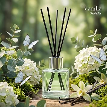 Reed Diffuser Set of 2,Lavender & Vanilla,1.7 Fl Oz×2,Home Fragrance
