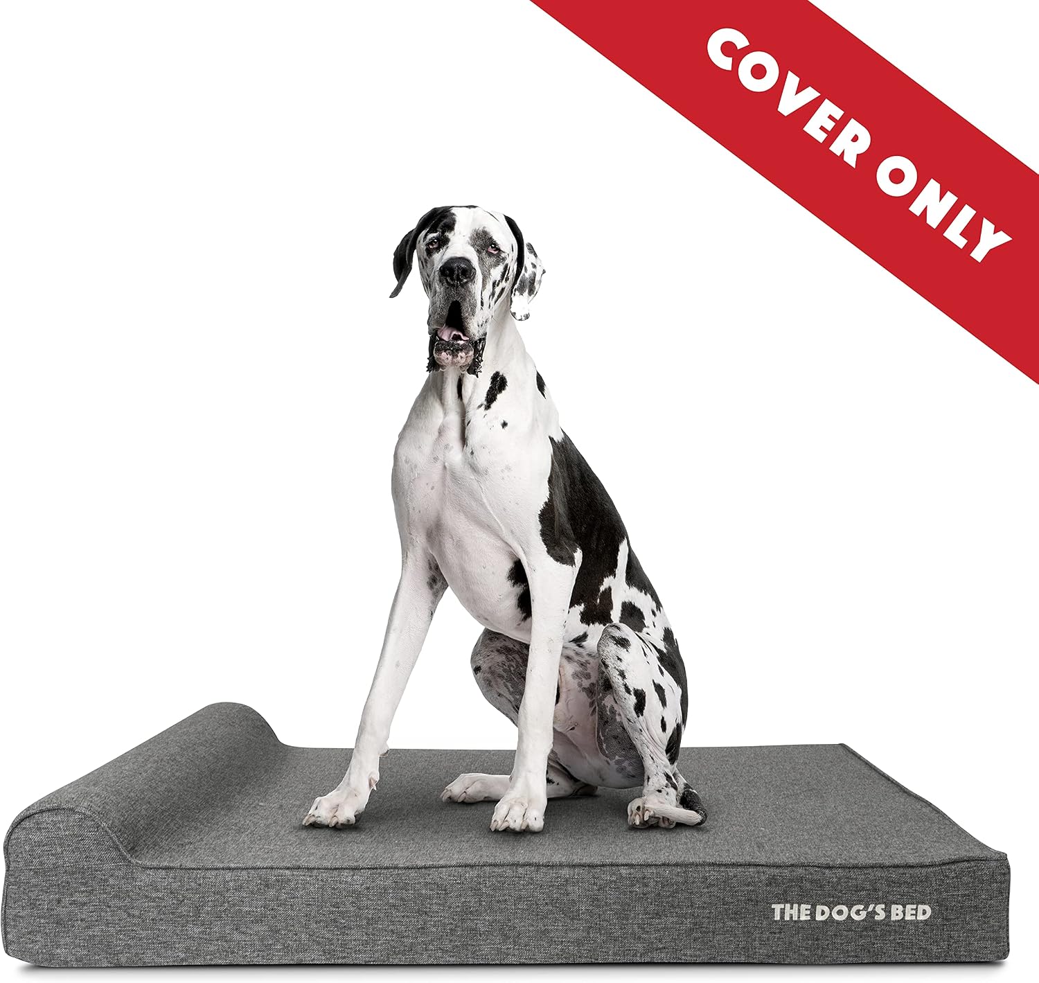 The Dog’s Bed Cover - Replacement Cover, Grey Linen, XXL, 10cm, XXL Cover (10cm Deep) - Image 4
