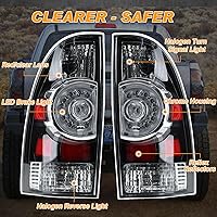 Vista 3 de Nakuuly Conjunto de luz trasera compatible con Tacoma Pickup 2005-2015 para conductor y pasajero, luces traseras LED, conjunto de señal de freno