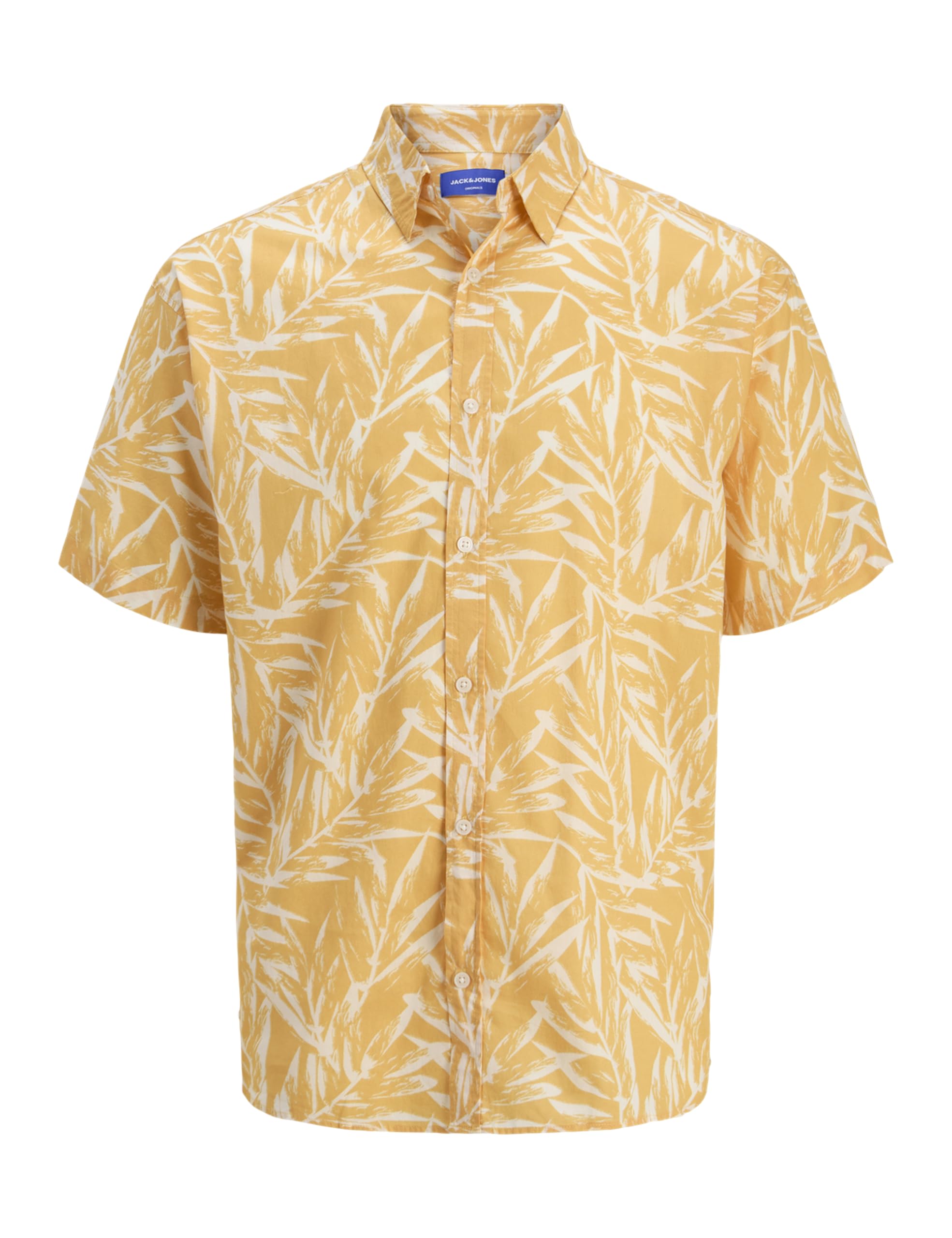 JACK & JONES Jorjoshua Split Aop Shirt Ss męska, Golden Apricot, M