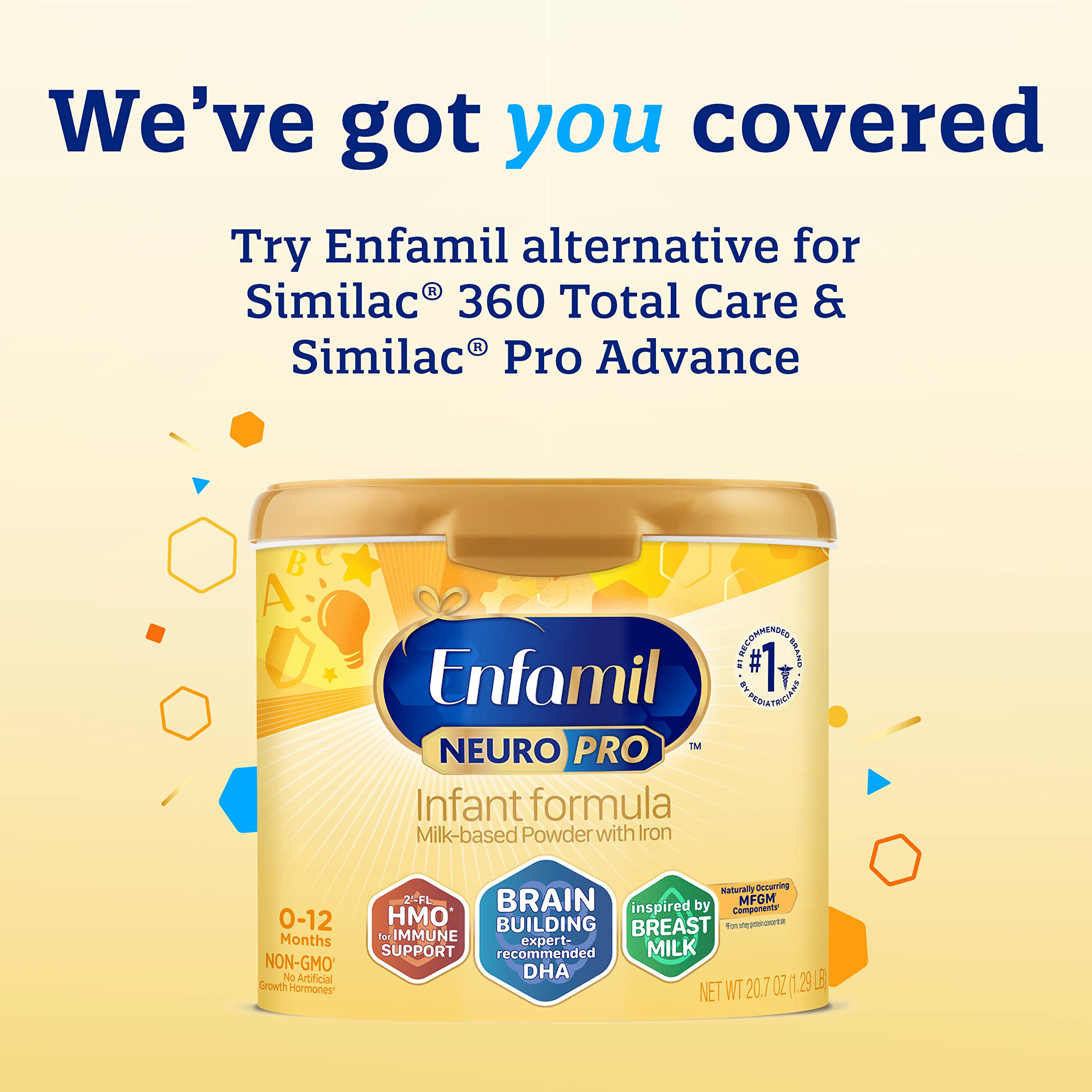 Enfamil NeuroPro Baby Formula, Triple Prebiotic Immune Blend with 2'FL