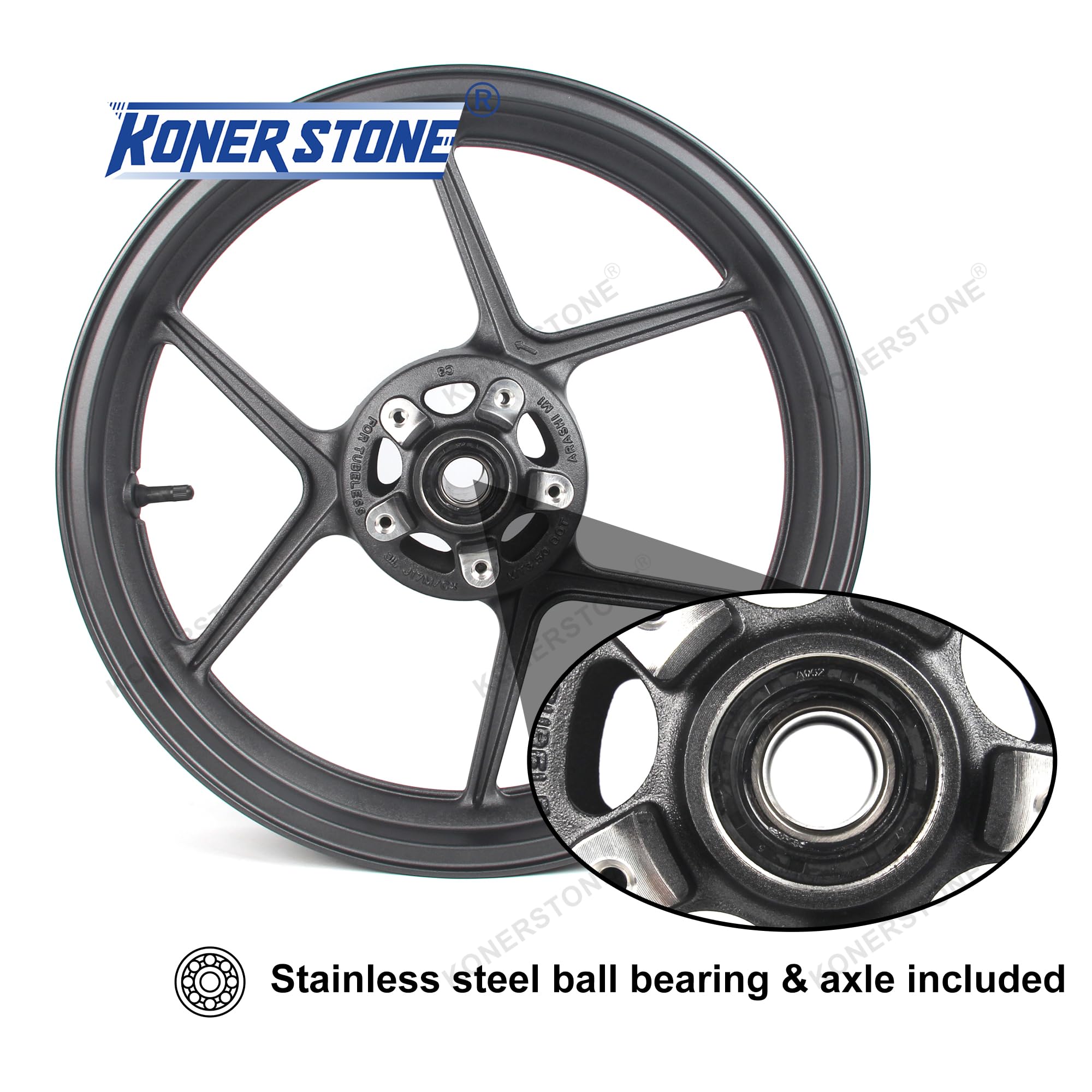 Felgen vorne für ER6N ER6F 2006-2018 ER-4N 11-17/Ninja ZX10R 04-05/Z1000SX 09-20/Z750 Z750S 07-19/Z800 13-16 Z1000 2014-2020 / Ninja 400 11-17 1000 2020/Versy-s 650 06-20