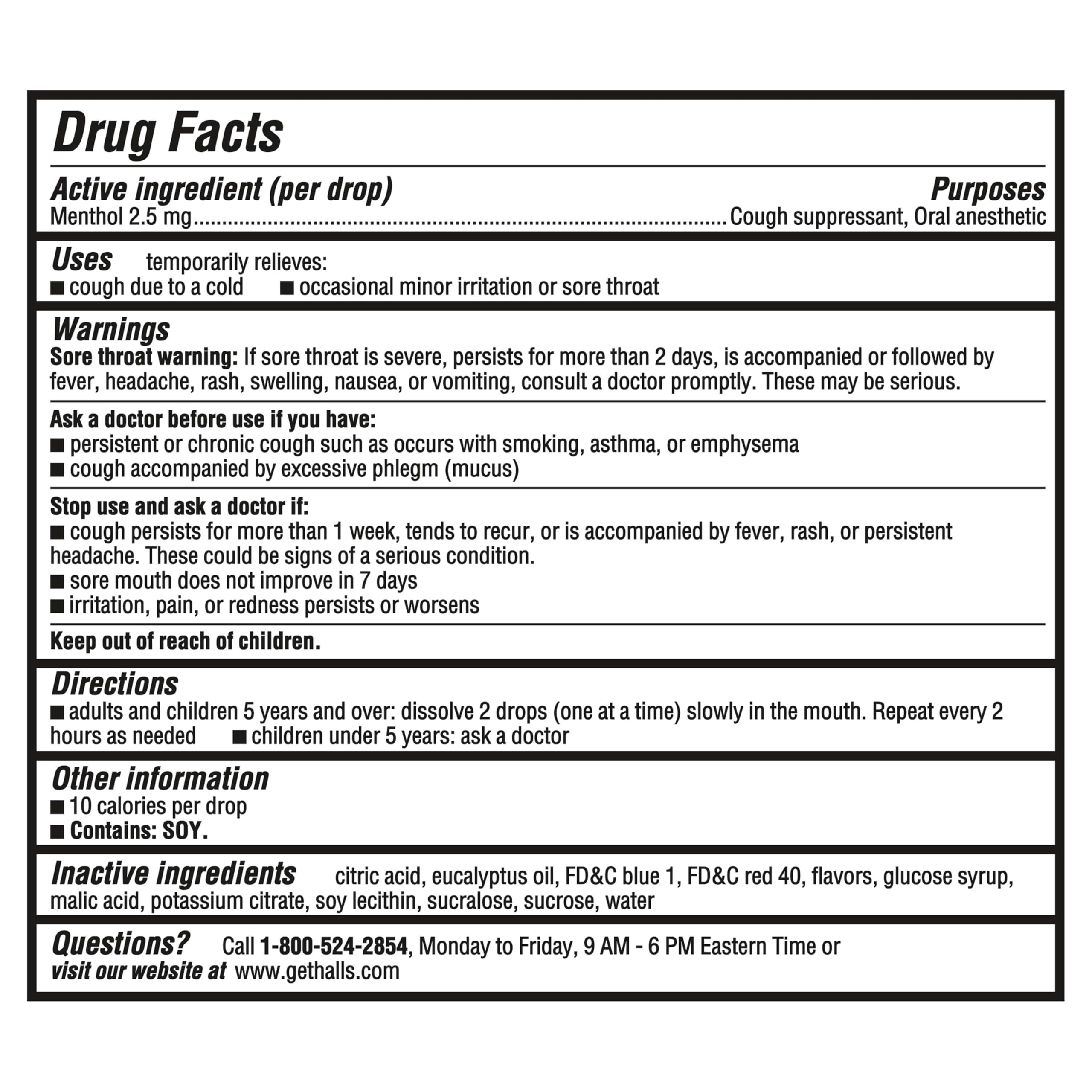 HALLS Throat Relief Blueberry Cough Drops, Value Pack, 80 ct — Amazon image 2