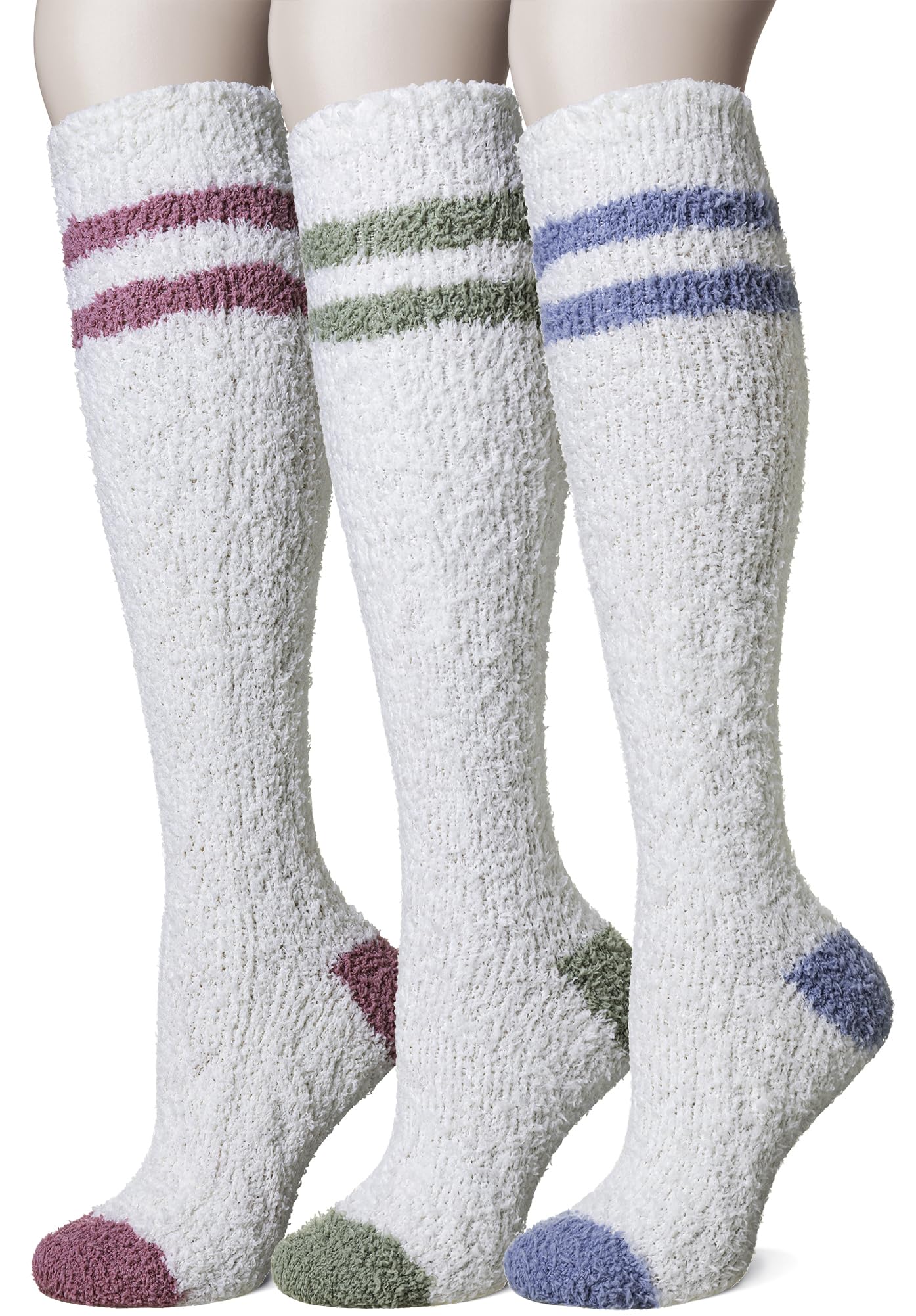 DoSmart Women Fuzzy Socks 3 Pairs Knee High Fluffy Soft Warm Stocking Cozy Slipper Plush Winter Long Socks