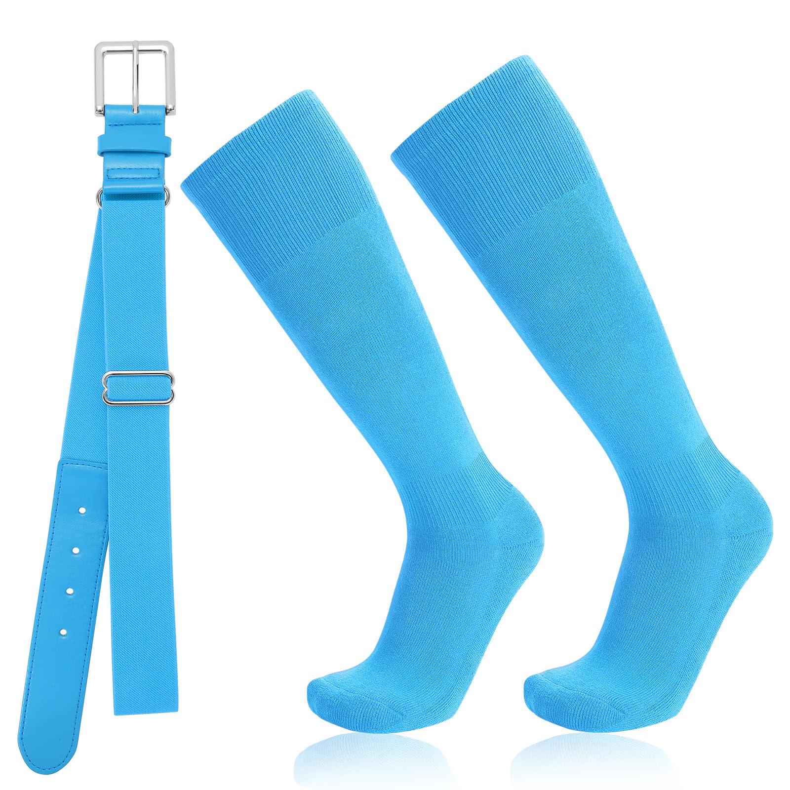 Baseball Socks and Belt Combo for Youth Adult - Softball Socks and Belt for Boys and Girls